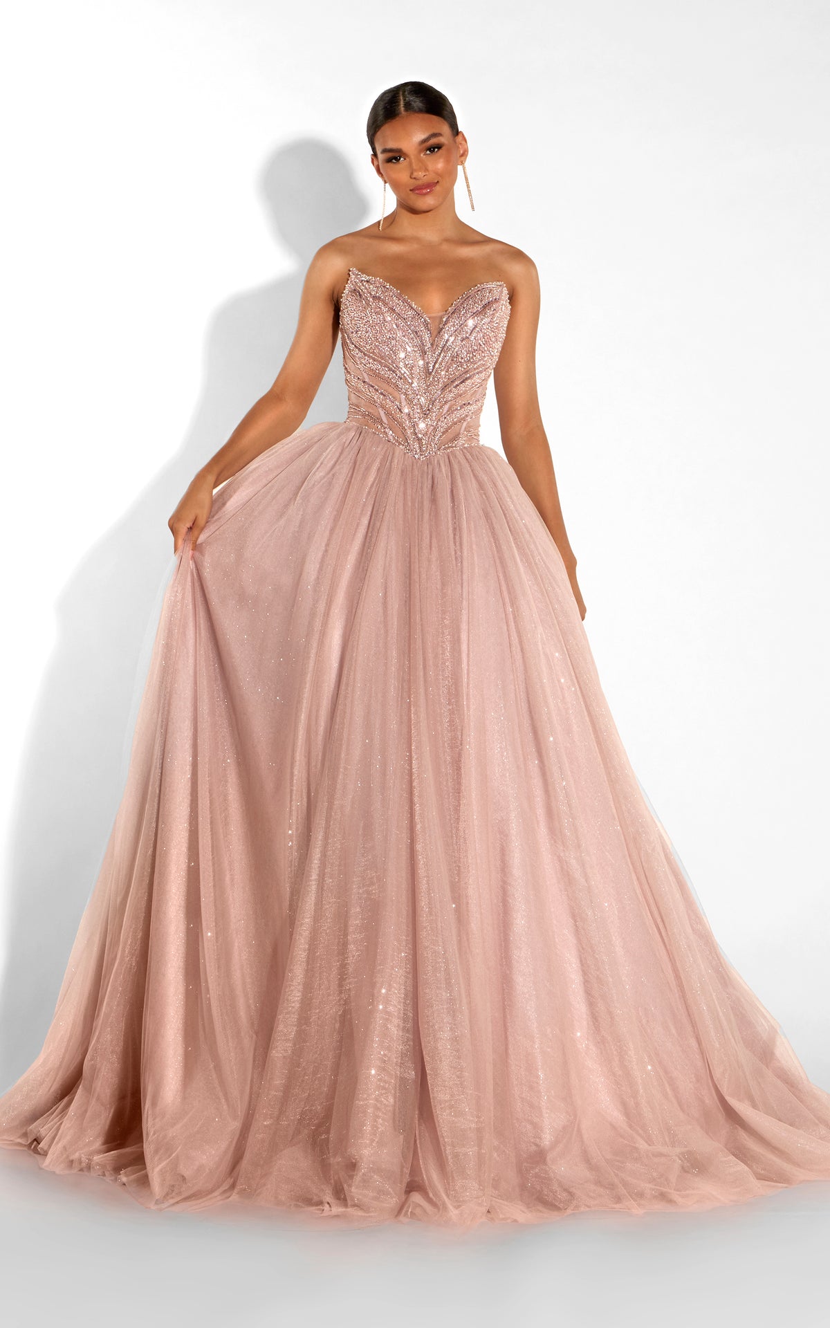 ALYCE Paris 62424 Alyce Long Plunging Neckline Shimmery/sparkly Ballgown Dress