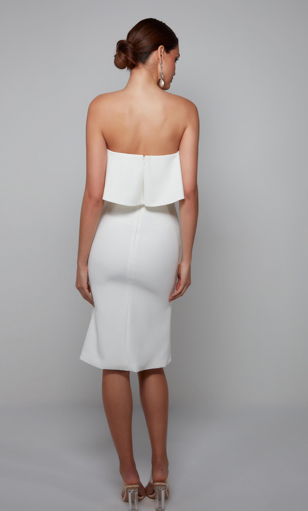Alyce Paris 70002 Vestido de babados sem alças
