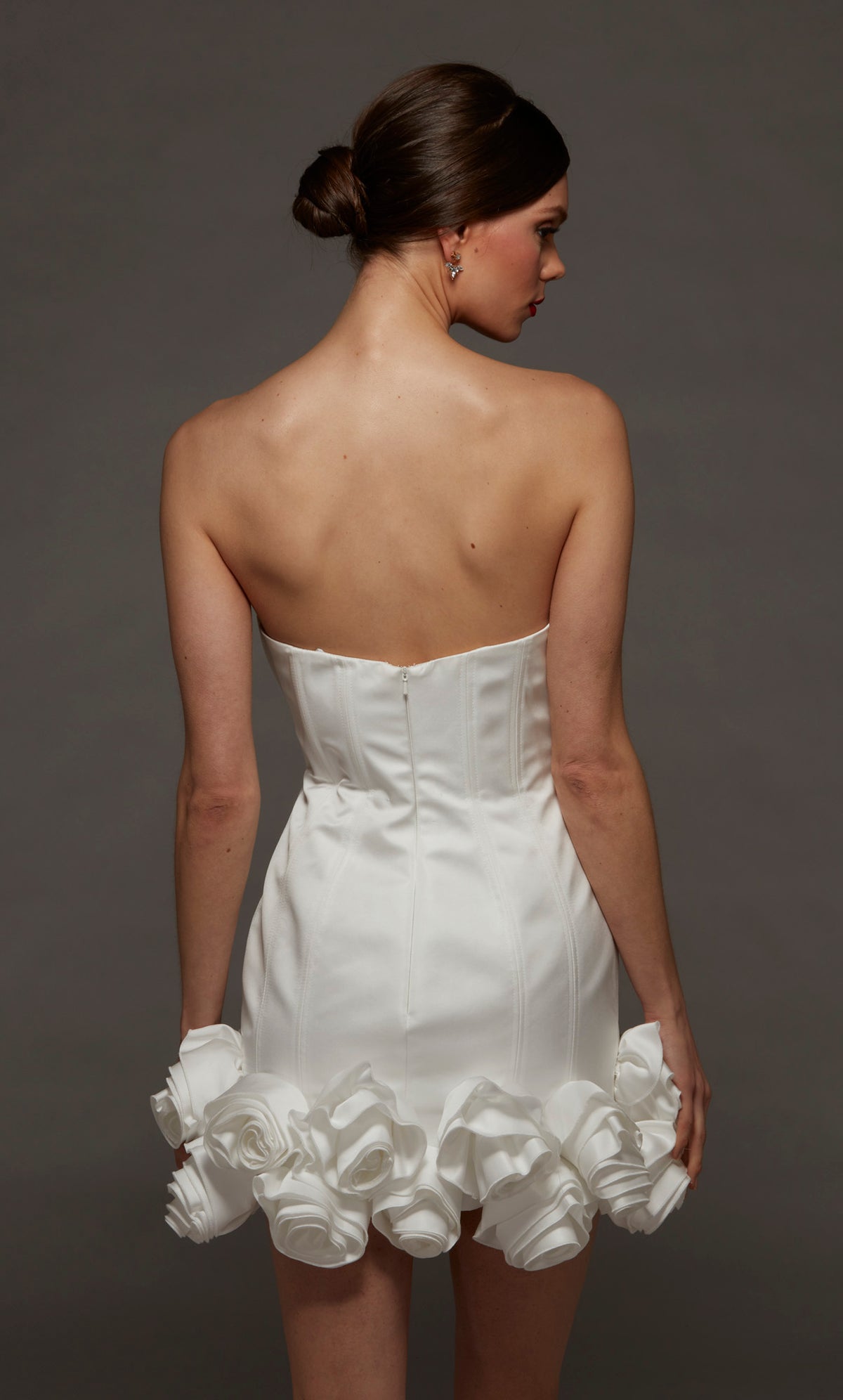 ALYCE Paris 70087 Bridal Straight Across Neckline Ruffles A Line Dress