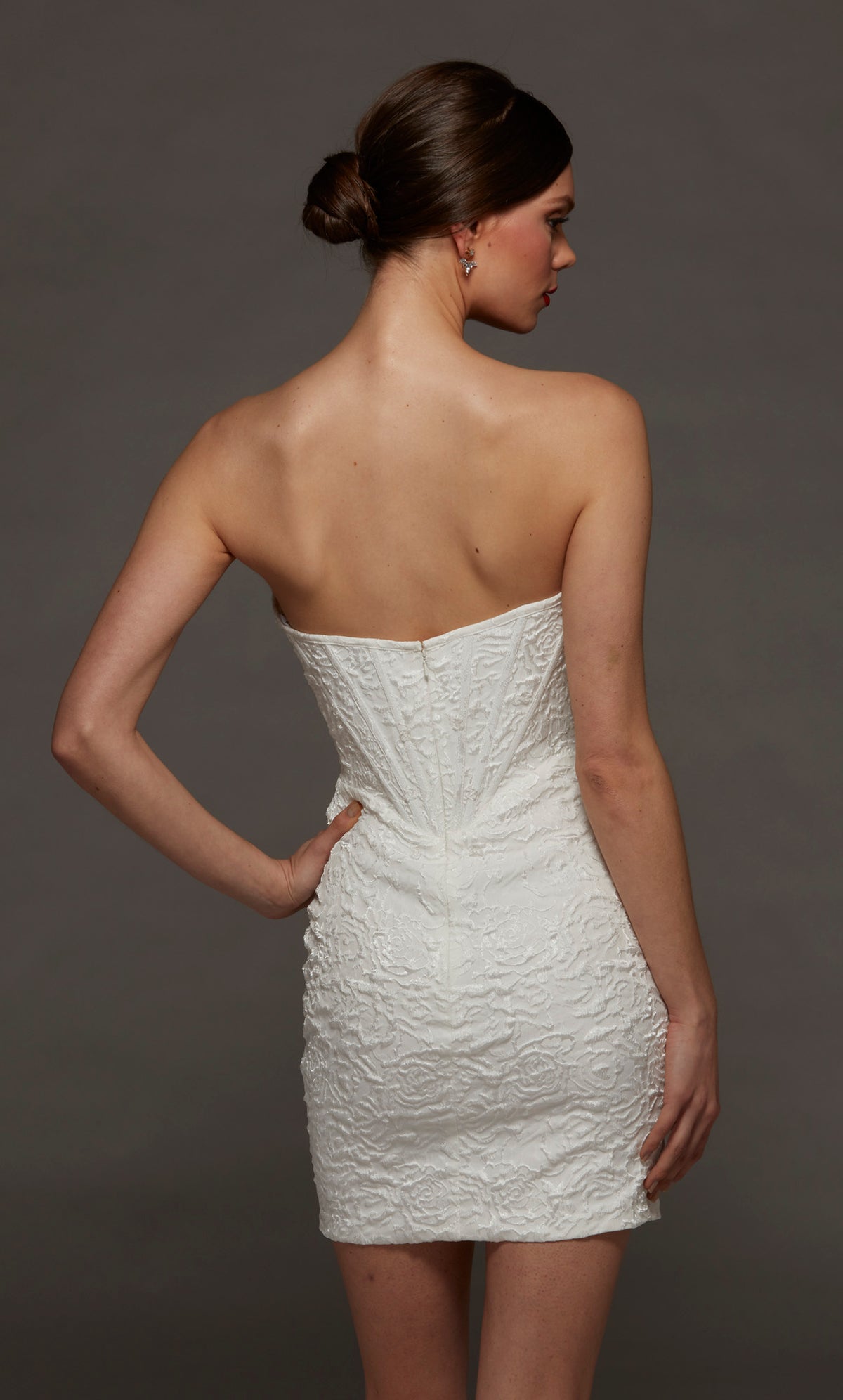 ALYCE Paris 70095 Bridal Scooped Neckline Chic Straight Dress