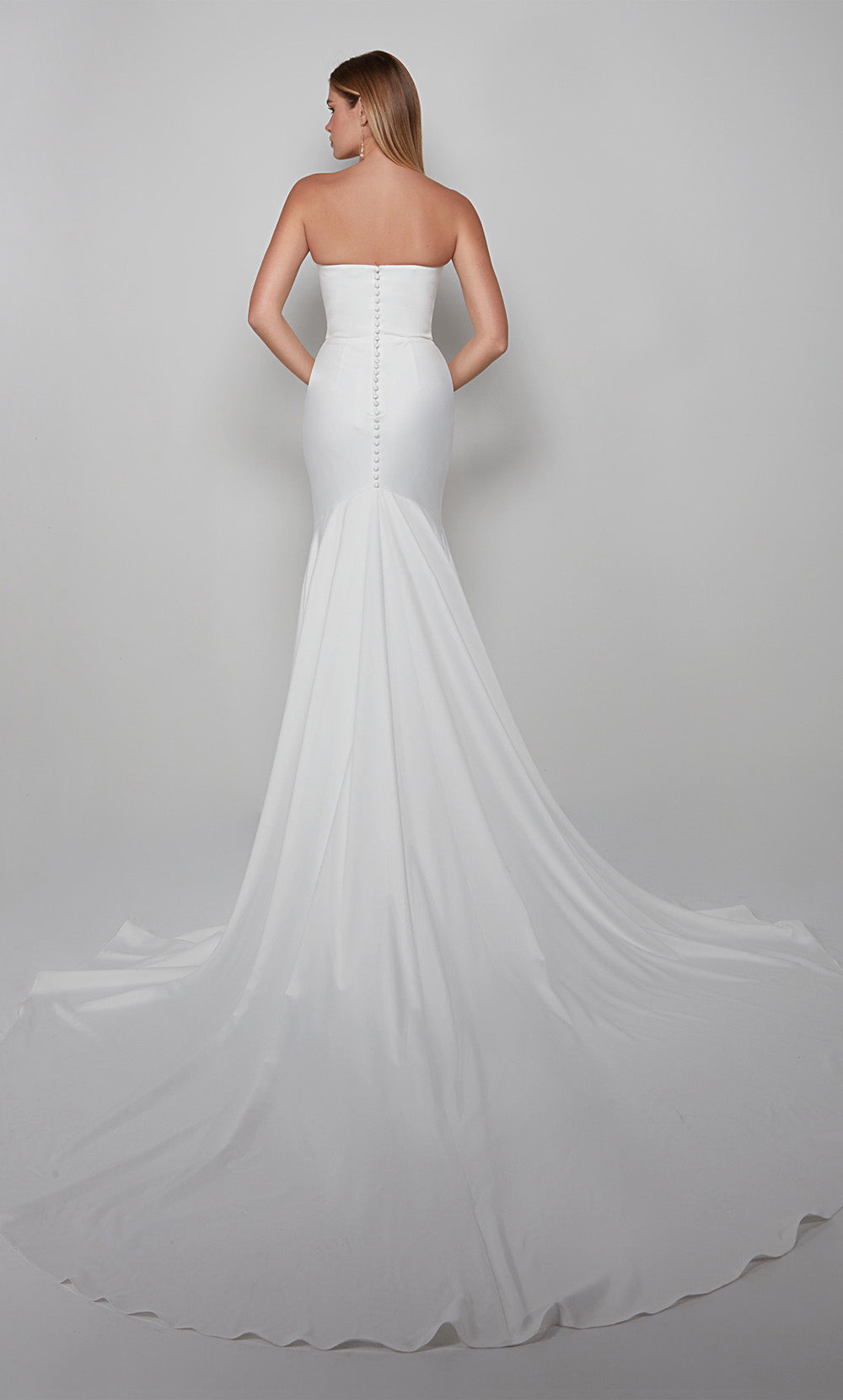 ALYCE Paris 7060 Bridal Strapless Neckline Simple Mermaid Dress