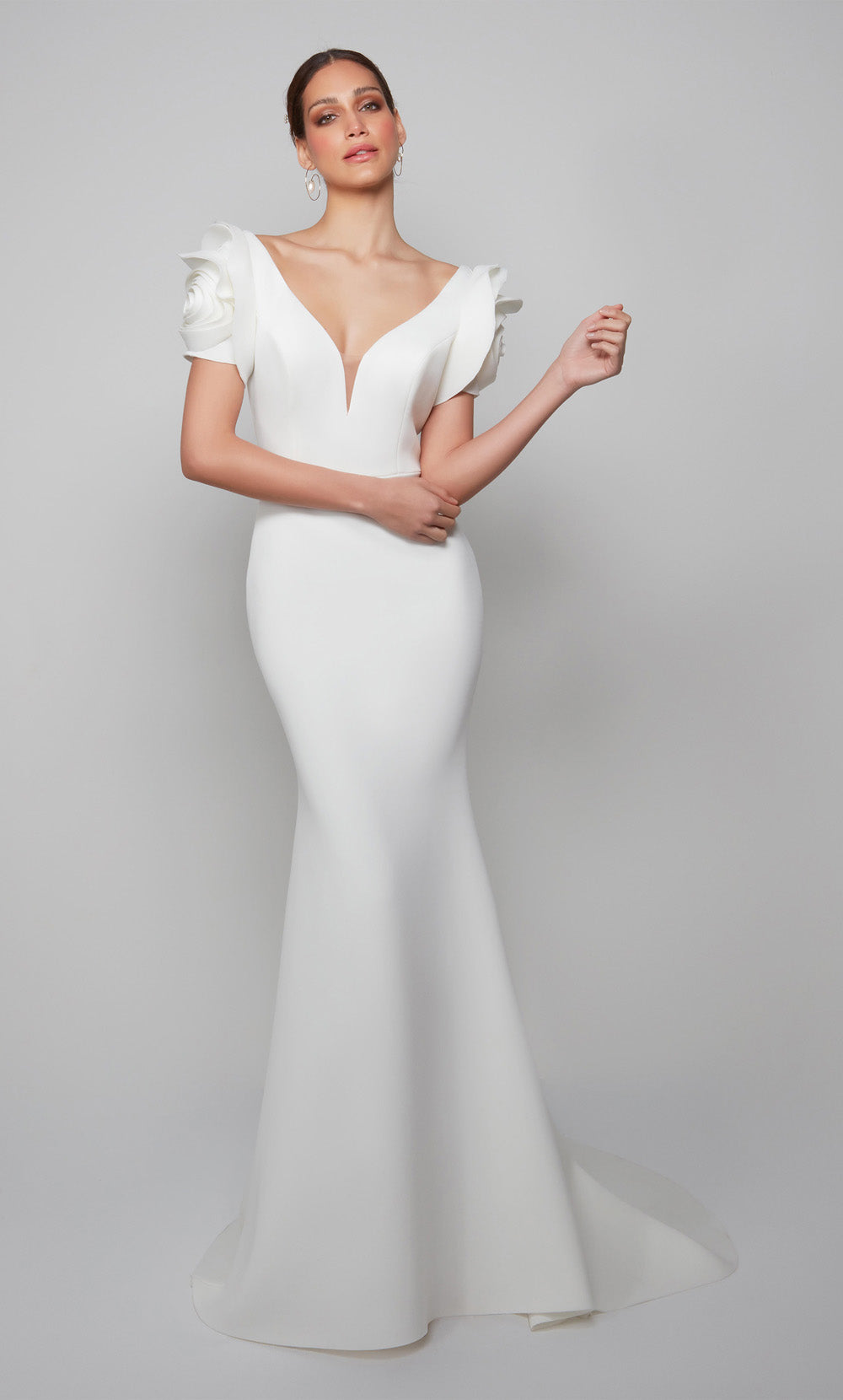 Alyce Paris 7066 Bridal Pluging Simple Fit and Flare Robe