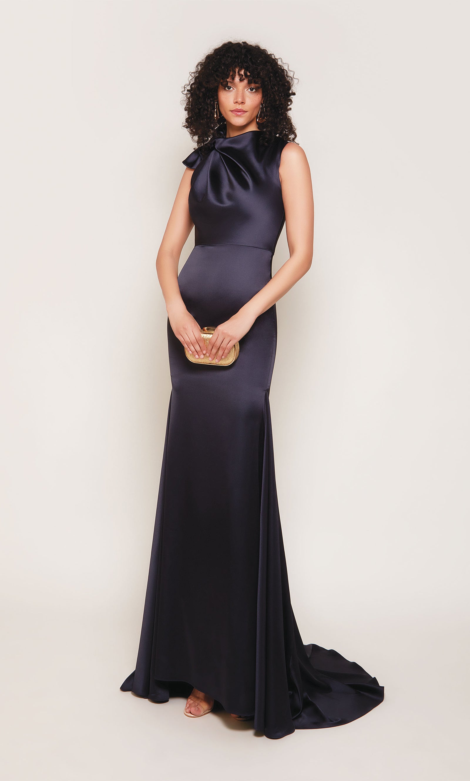 ALYCE Paris 7067 Vestido de noiva com decote alto trem reto