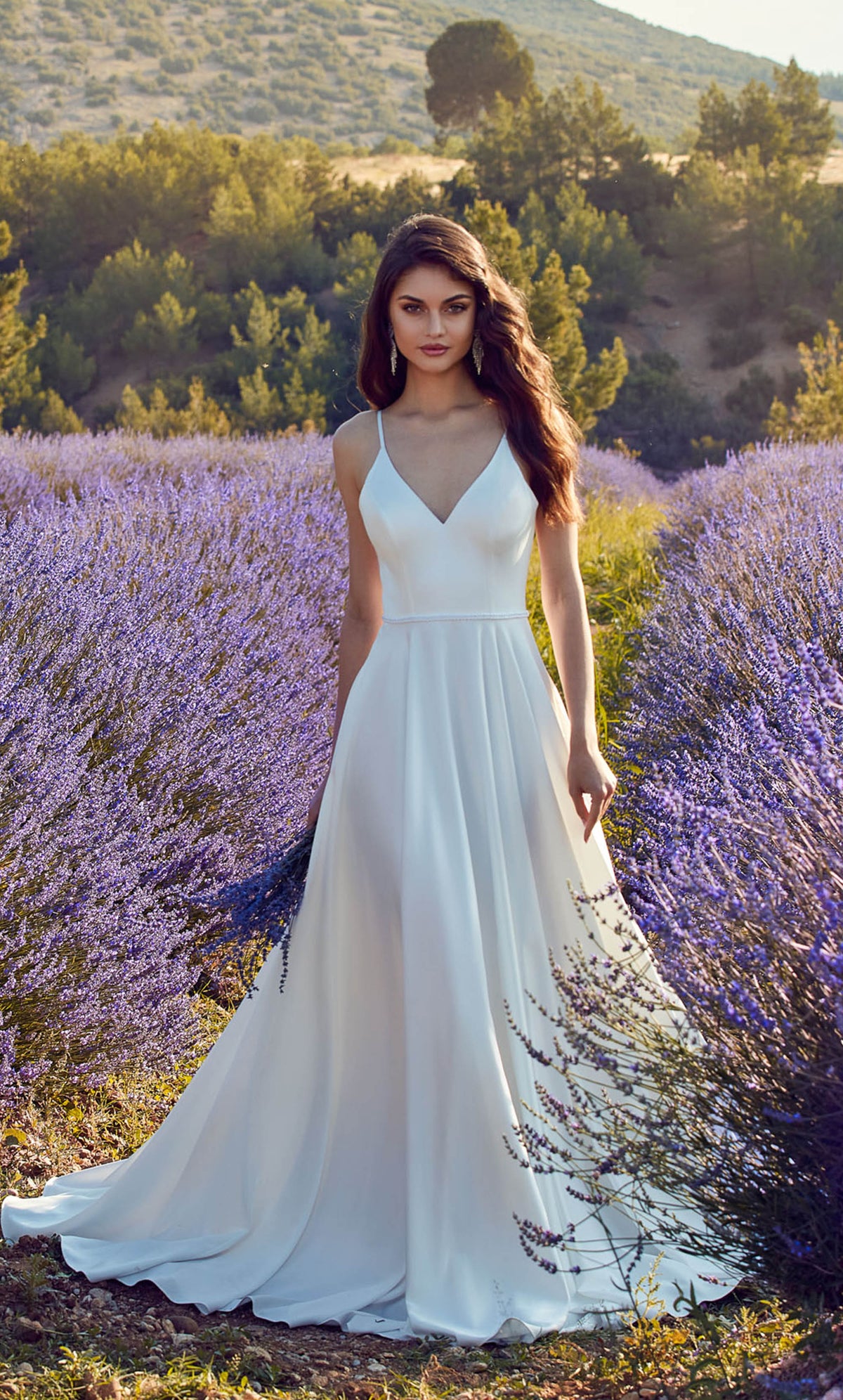 Alyce Paris 7089 Botões de decote em V de noiva Vestido de plenitude média