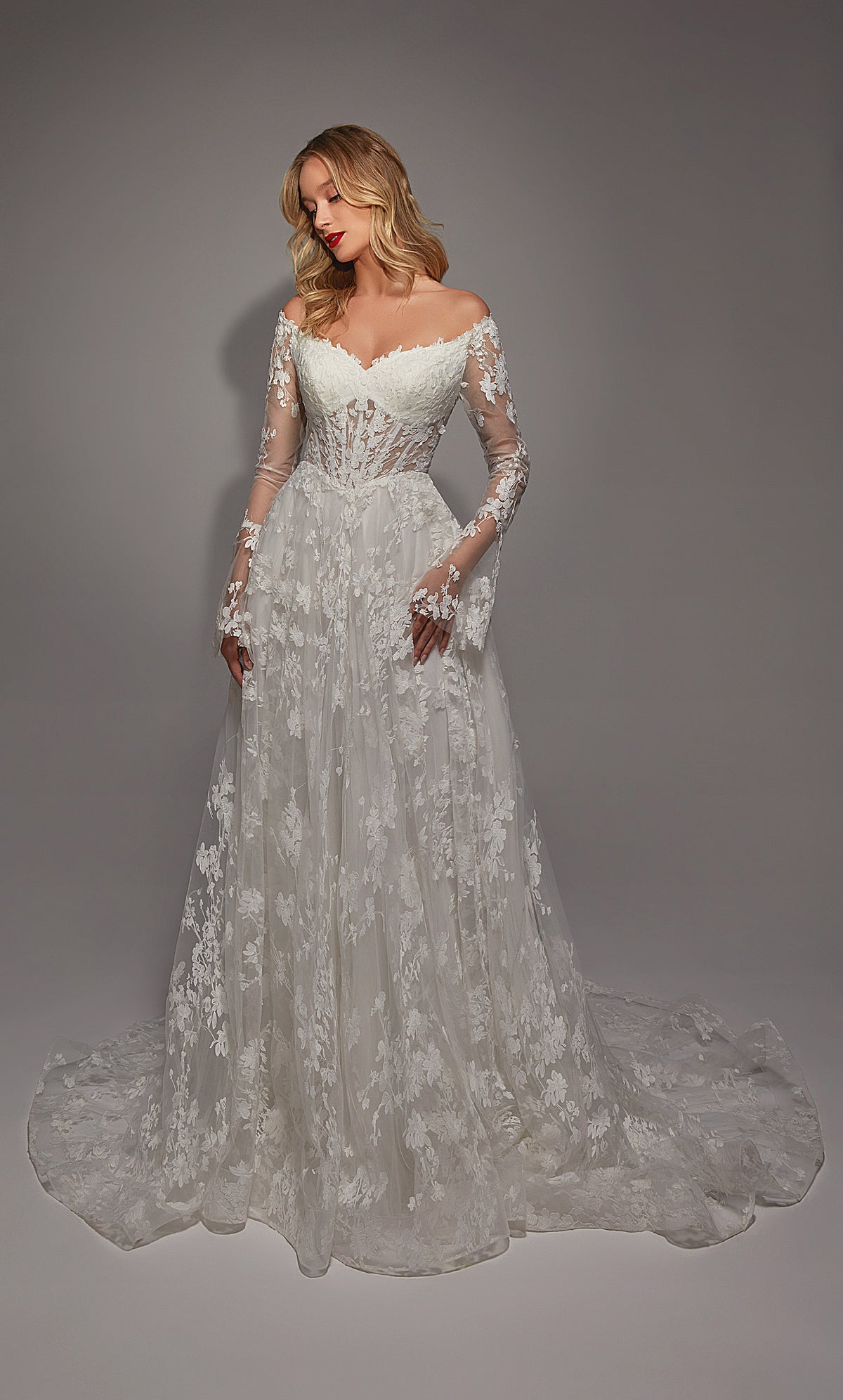 Alyce Paris 7150 Brautschatz Ausschnitt Korsett Ein Linienkleid