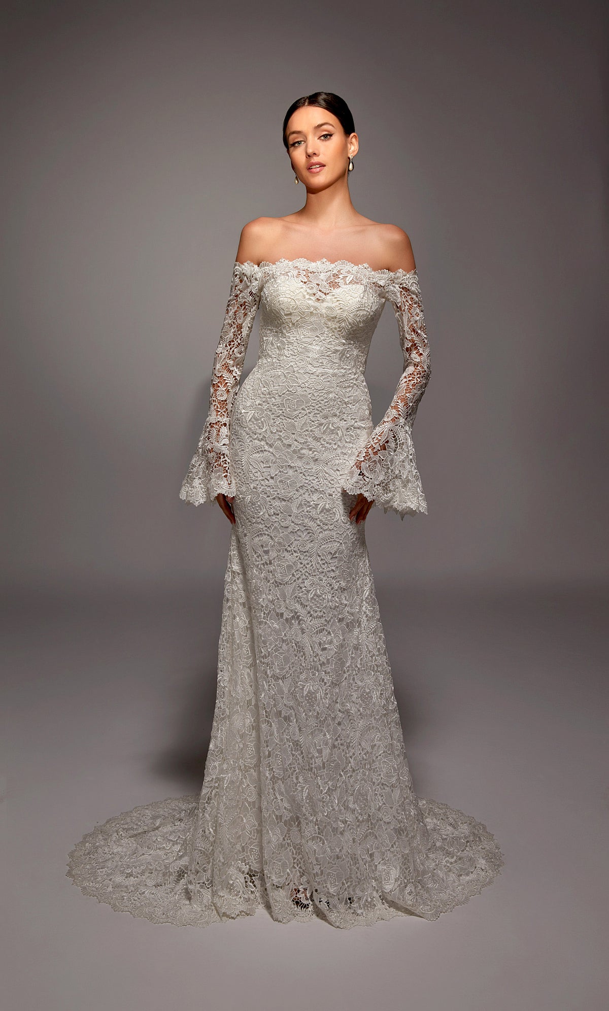 Alyce Paris 7156 Bridal Off the Spalla Abito da sirena elegante