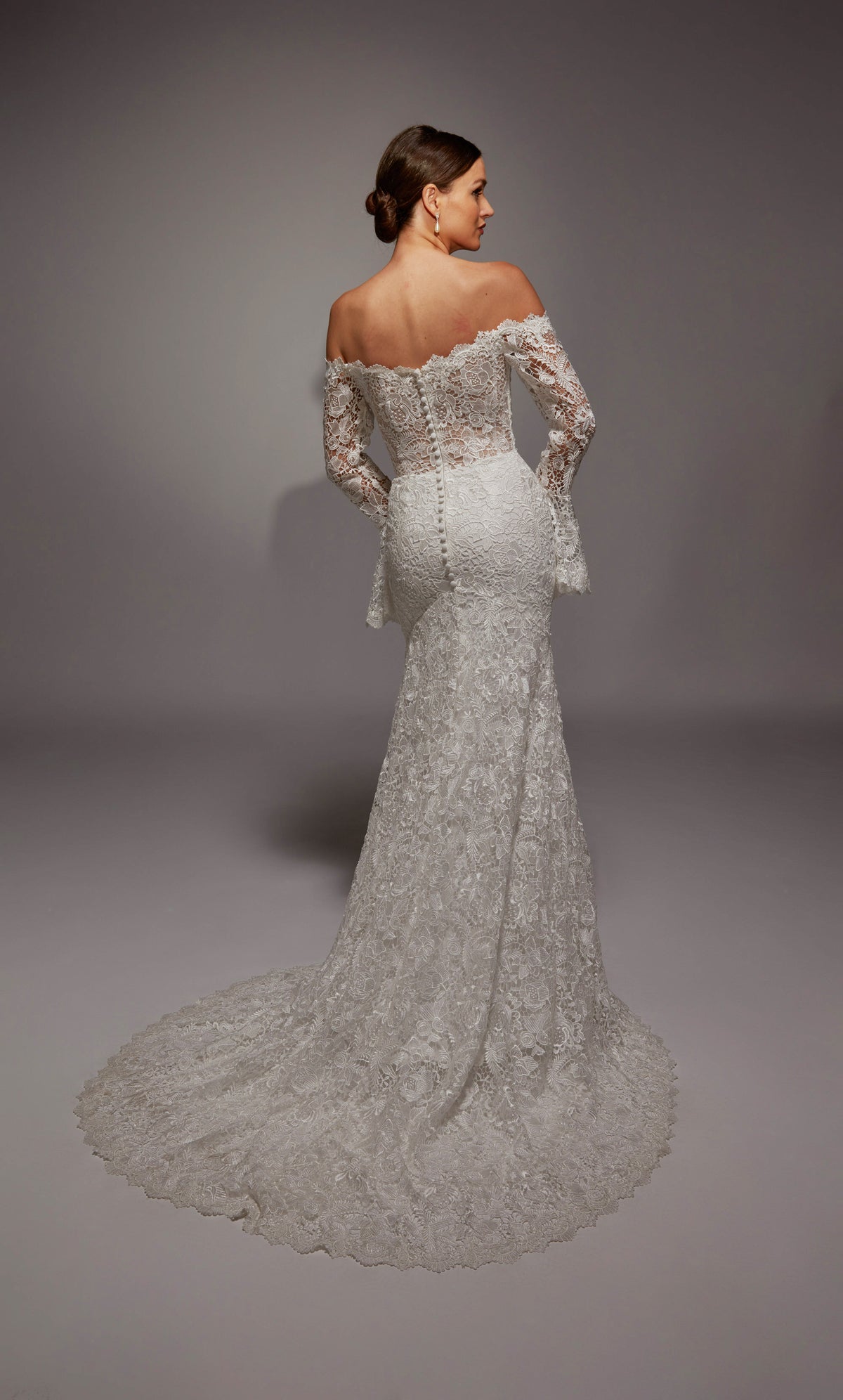 Alyce Paris 7156 Bridal Off the Spalla Abito da sirena elegante