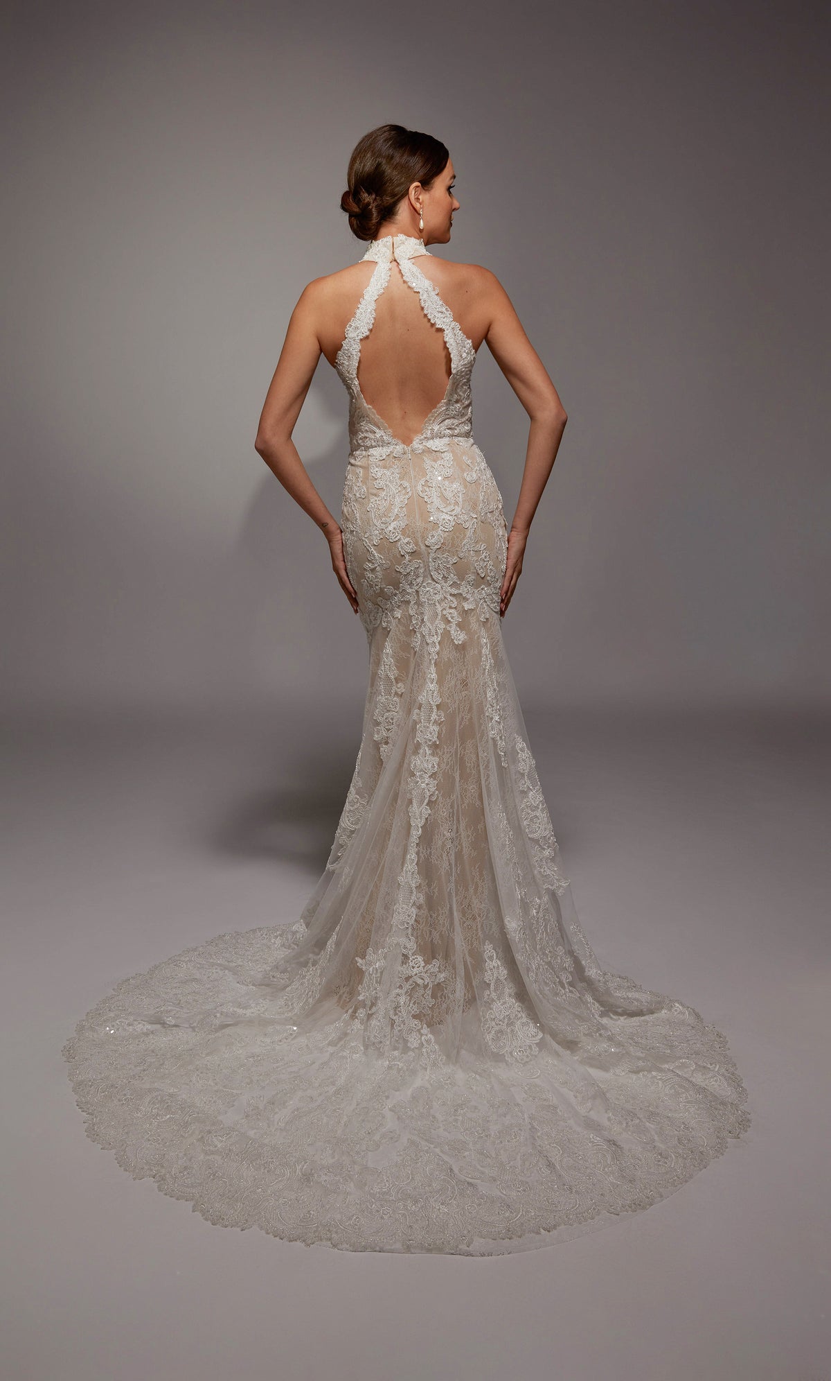 ALYCE PARIS 7159 Abito da sirena da sposa ad alta scollatura da sposa