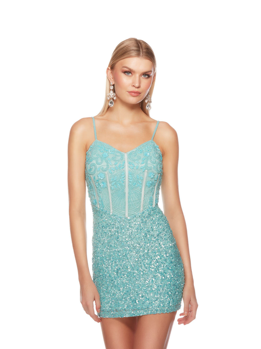 Alyce Paris 84008 Swee Vestido recto adornado