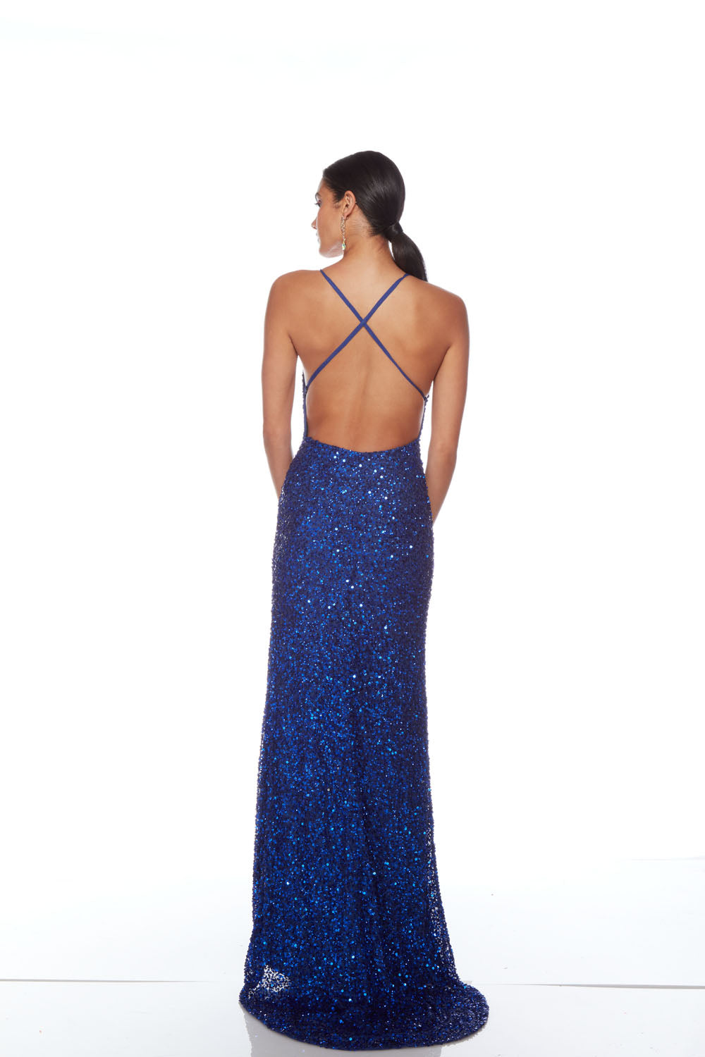 Alyce Paris 88002 Vestido reto embelezado de decote em V