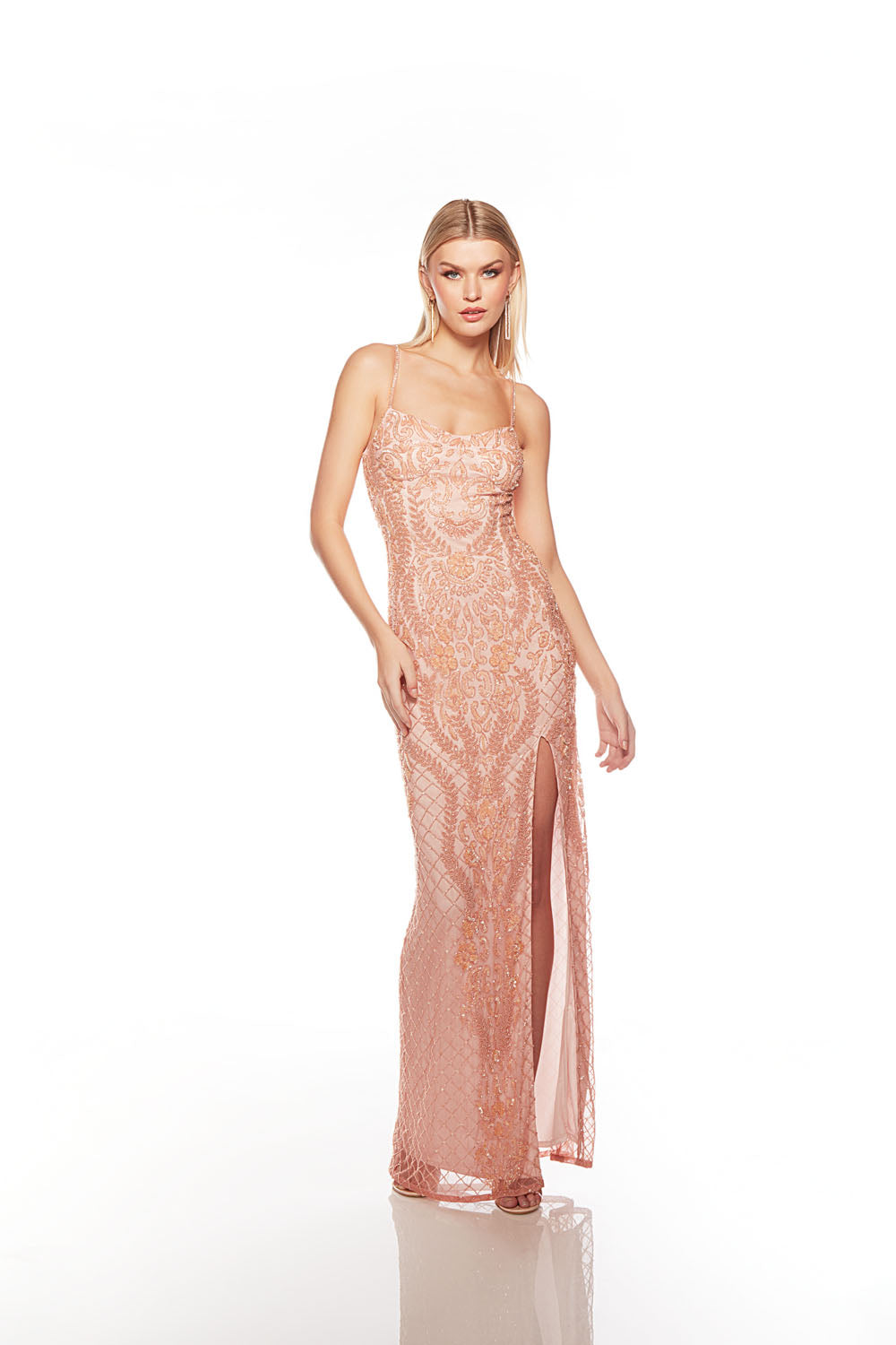 Alyce Paris 88004 Scoop embelezado vestido reto