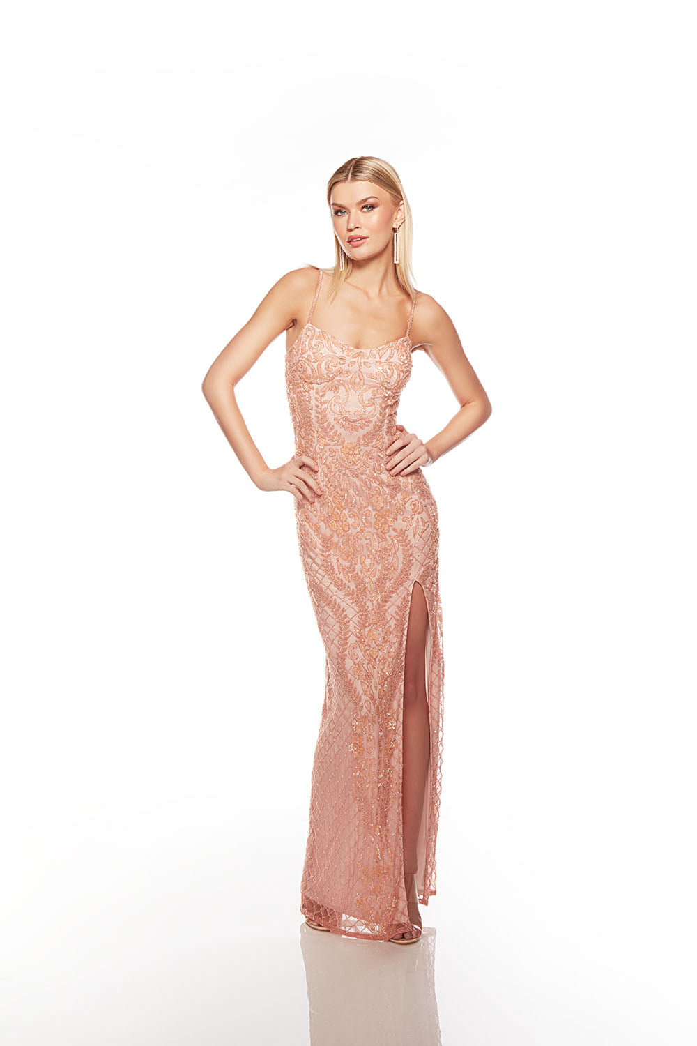 ALYCE PARIS 88004 Scoop Abito dritto abbellito