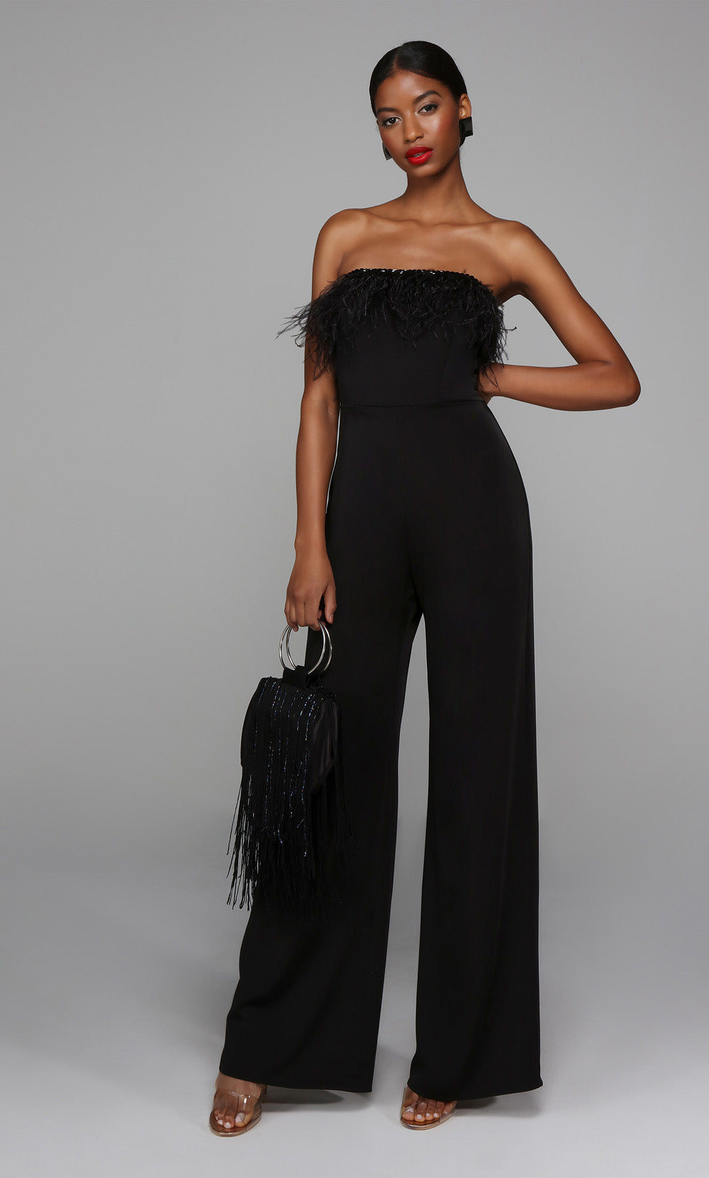 ALYCE Paris 1706 The Secret Dress - Long Strapless Embellished Jumpsuit Dress