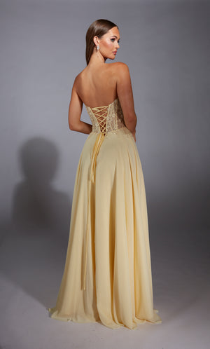 ALYCE Paris 1853 The Secret Dress - Long Strapless Slit A Line Dress