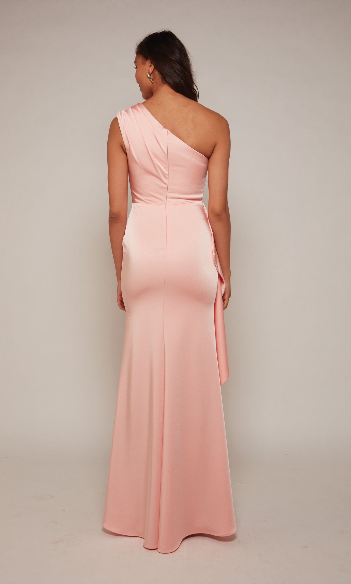 ALYCE PARIS 27624 Occasione speciale One spalla Abito dritto arruffato/drappeggiato