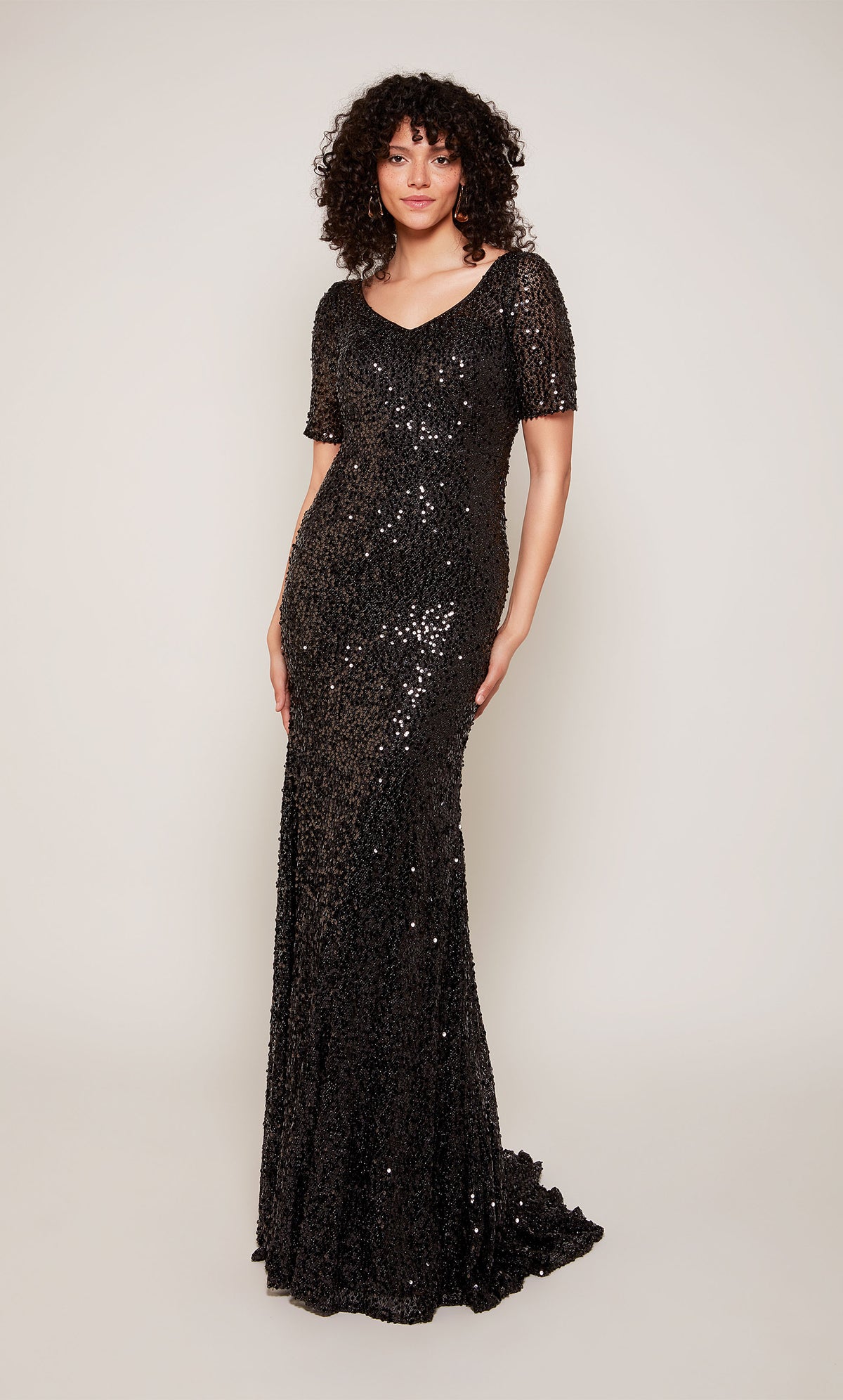 Alyce Paris 27668 Occasion spéciale en V-Neck Skimmery / Sparkly Sirène Robe