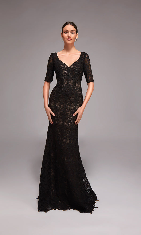 Robe De Soirée Noire Alyce Designs - Taille 4 - Style Bulle (Bubble) Sans Manches - Neuf Sans étiquette
