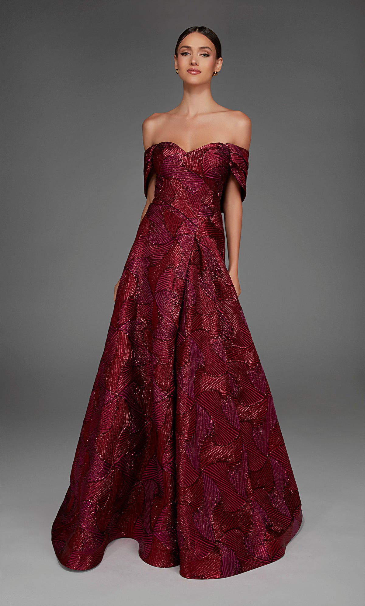 ALYCE Paris 27884 Special Occasion Off The Shoulder Neckline Elegant A Line Dress