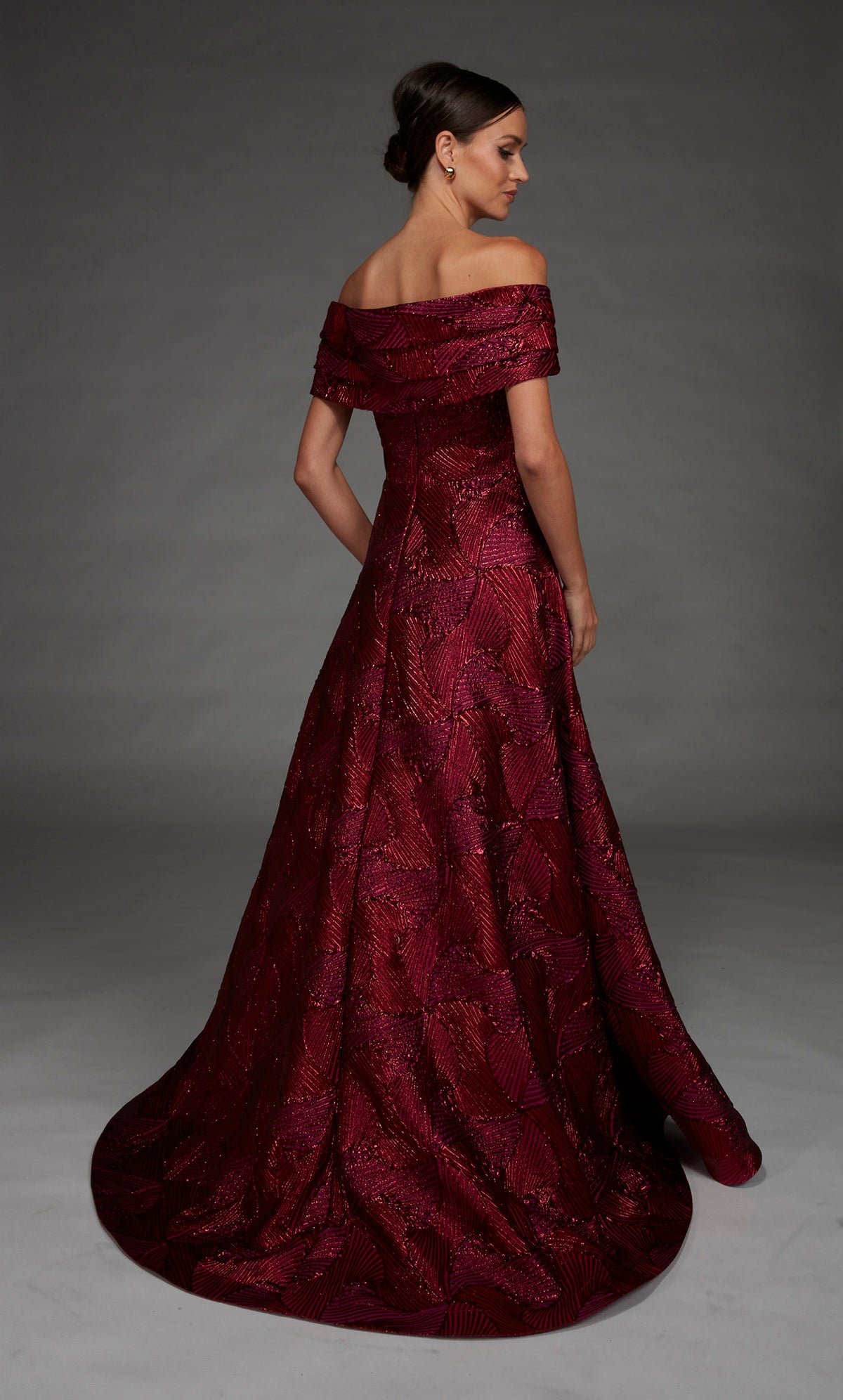 ALYCE Paris 27884 Special Occasion Off The Shoulder Neckline Elegant A Line Dress