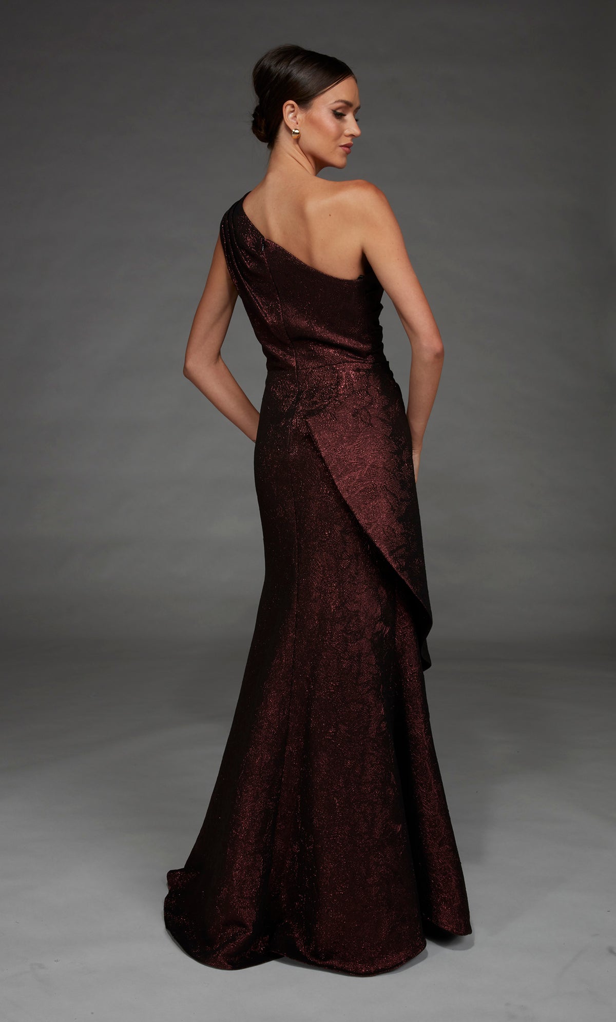 ALYCE Paris 27885 Special Occasion One Shoulder Neckline Ruched/draped A Line Dress