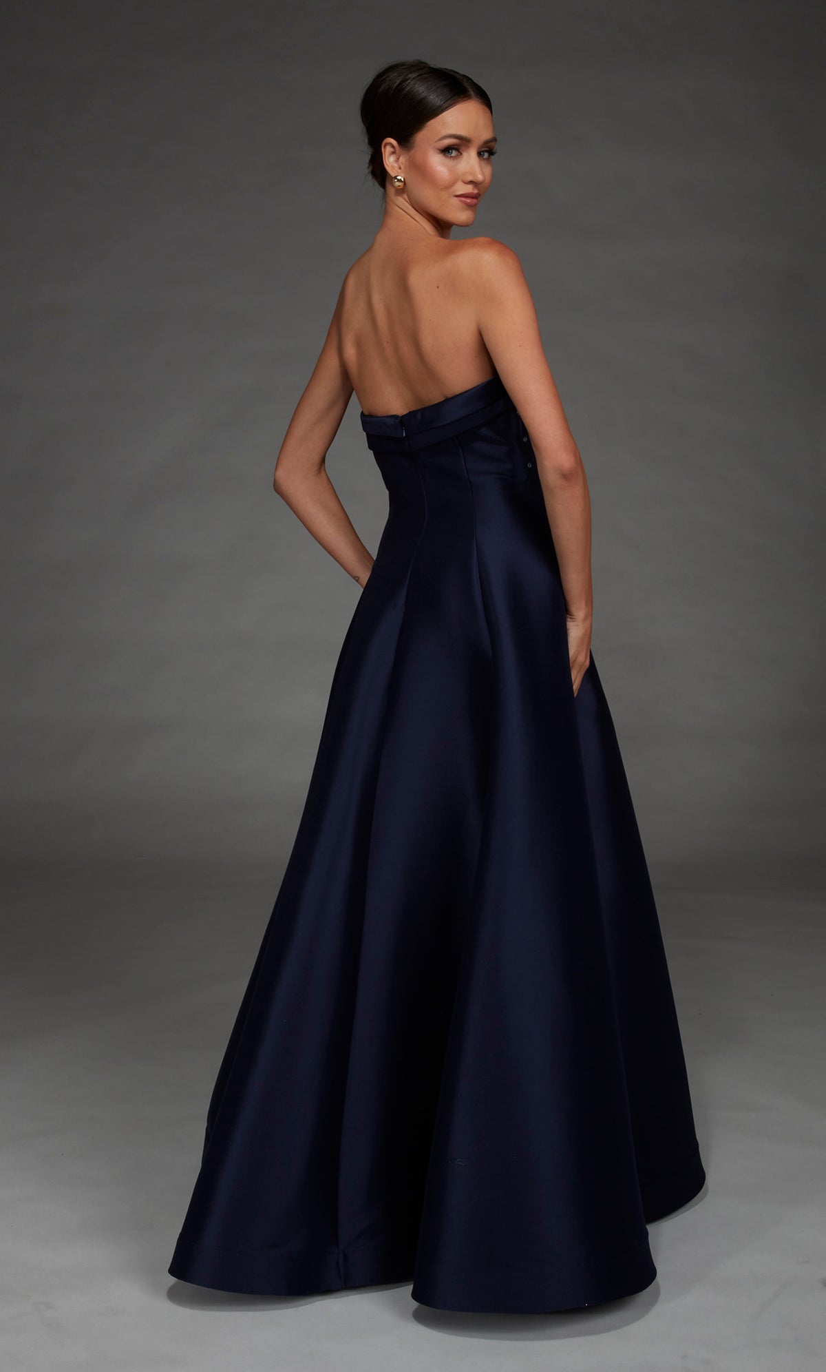 ALYCE Paris 27887 Special Occasion Strapless Neckline Slit A Line Dress