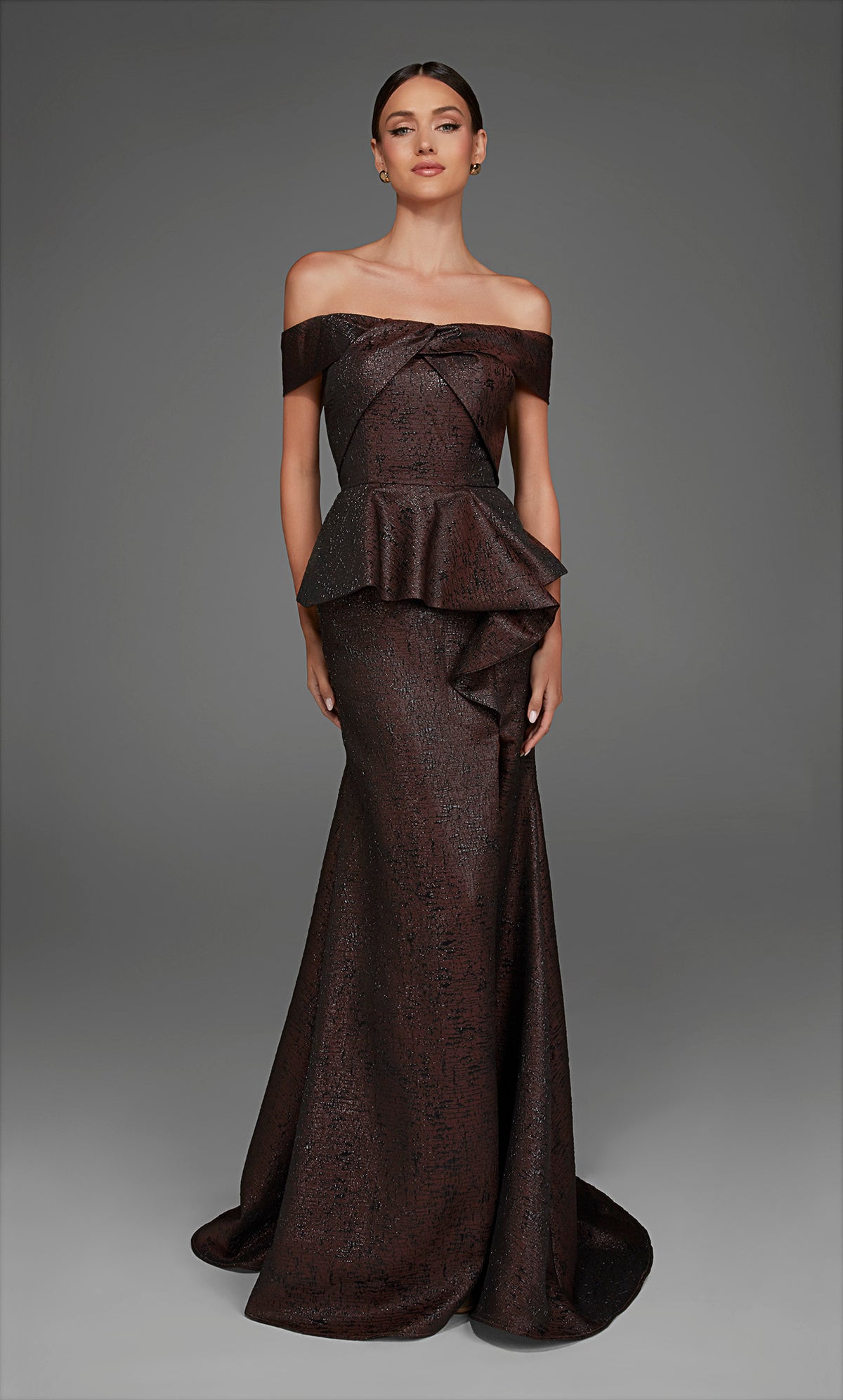 ALYCE Paris 27892 Special Occasion Off The Shoulder Neckline Ruched/draped Mermaid Dress