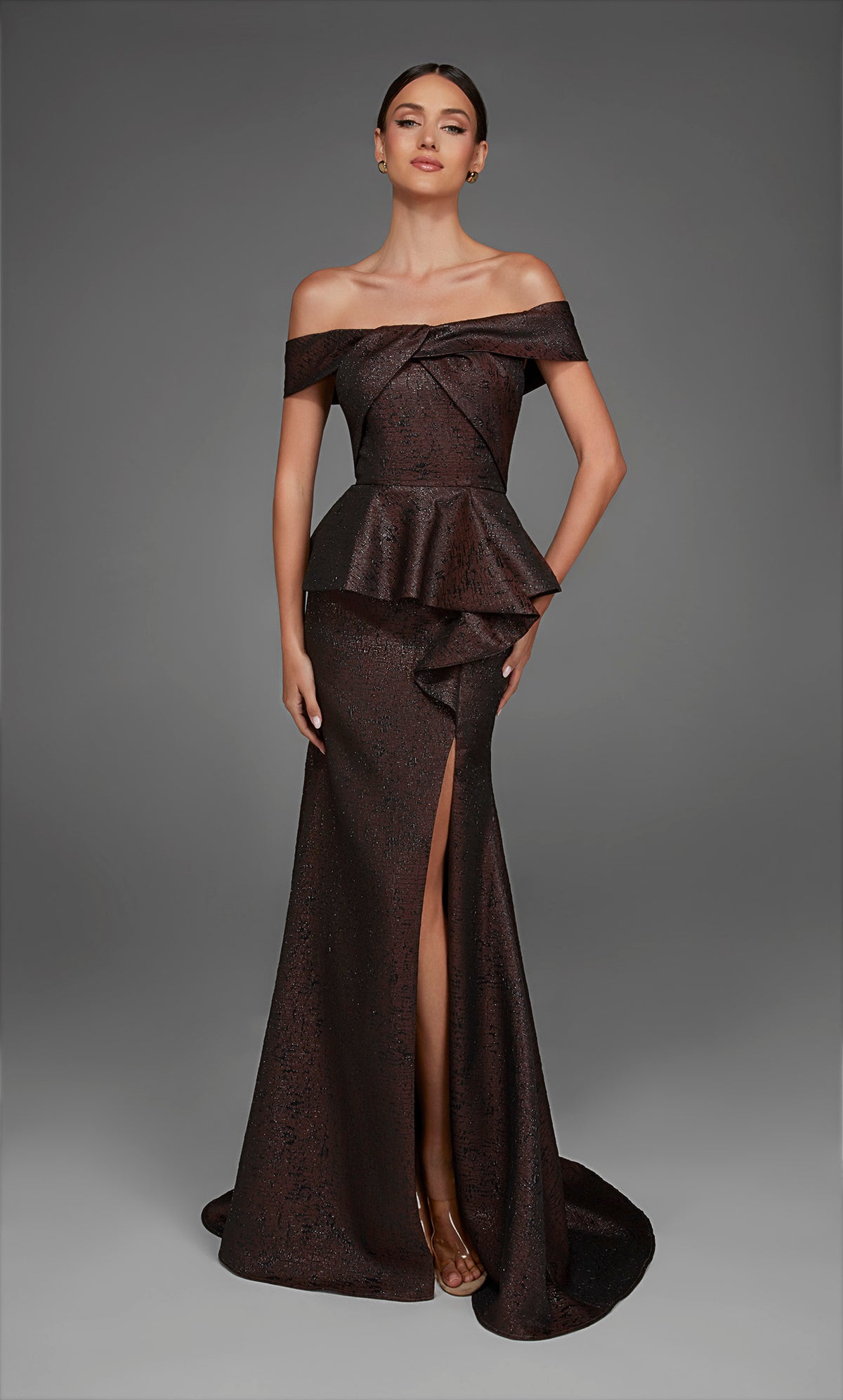 ALYCE Paris 27892 Special Occasion Off The Shoulder Neckline Ruched/draped Mermaid Dress