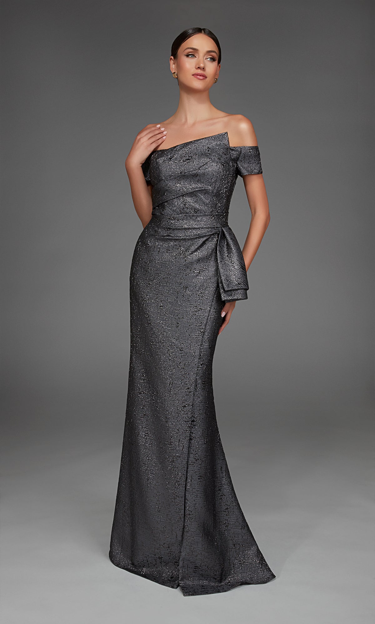 ALYCE Paris 27900 Special Occasion Off The Shoulder Neckline Modest Straight Dress