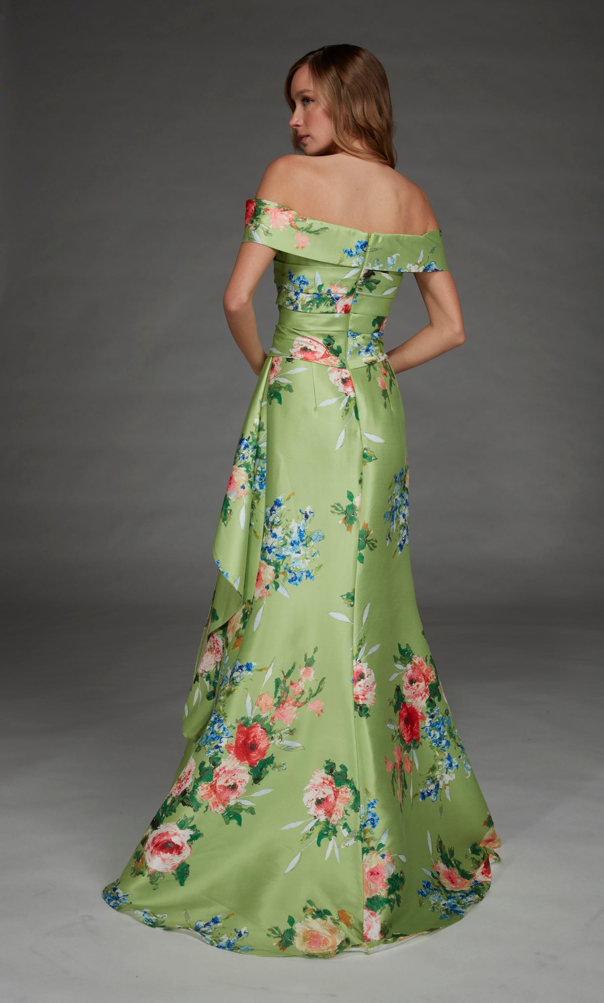 ALYCE Paris 27915 Special Occasion Off The Shoulder Neckline Ruched/draped A Line Dress