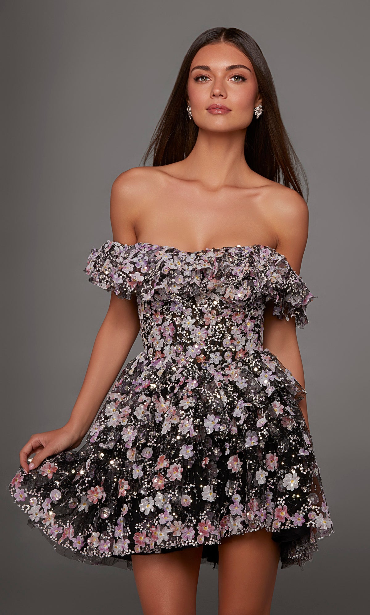 ALYCE Paris 30115 Homecoming Short Off The Shoulder Neckline Modest A Line Dress