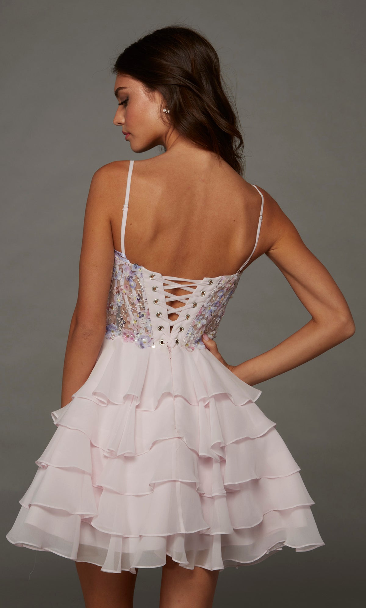 ALYCE Paris 30121 Homecoming Short Sweetheart Neckline Ruffles A Line Dress