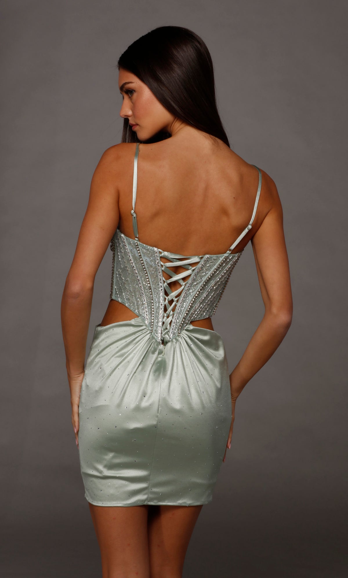 ALYCE Paris 40218 Homecoming Short Cat-eye Neckline Sexy Straight Dress