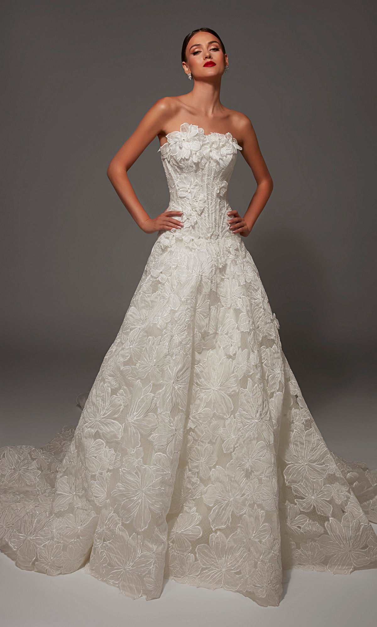 ALYCE Paris 50005 Bridal Strapless Neckline Elegant A Line Dress