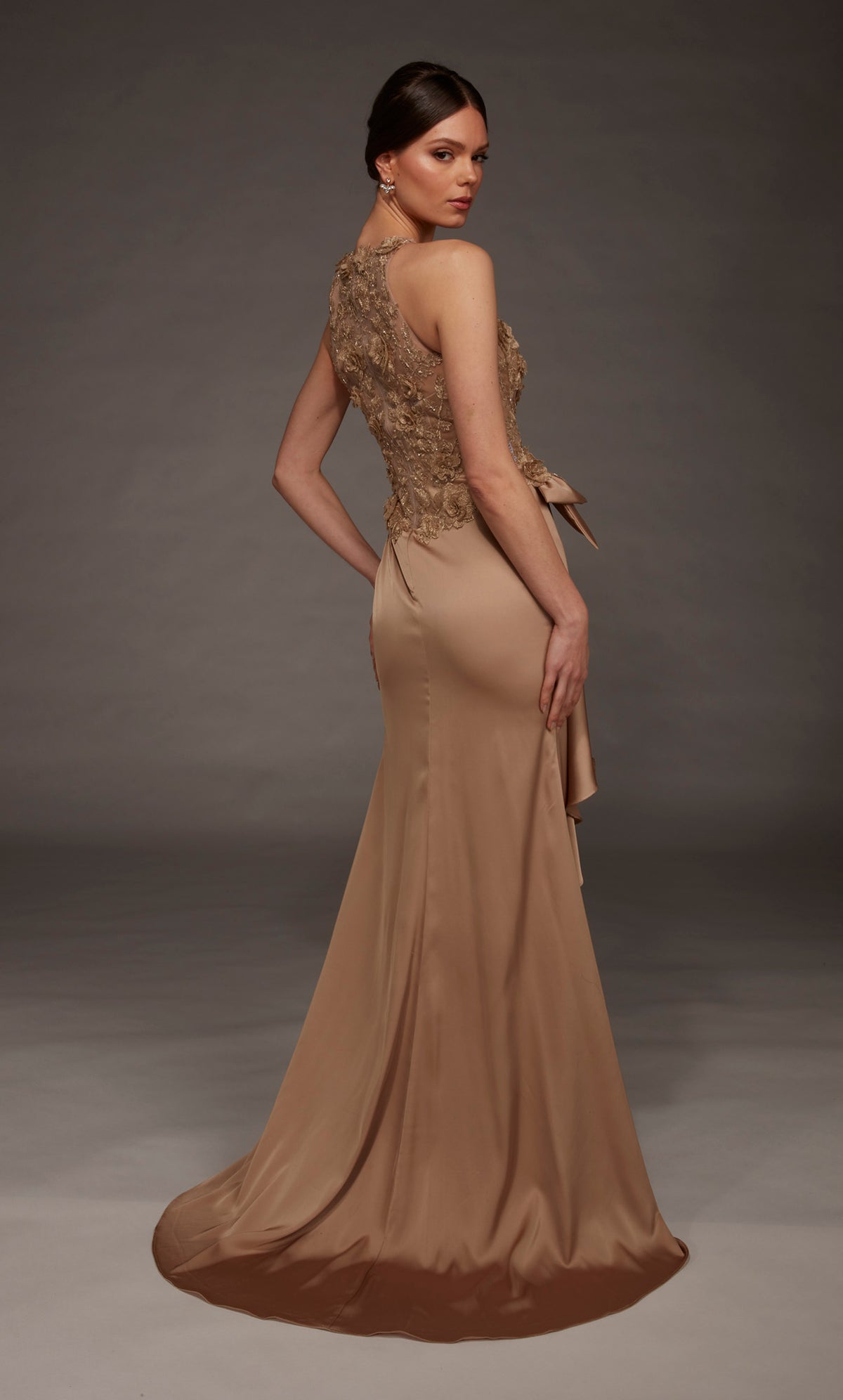 ALYCE Paris 55006 Special Occasion High Neckline Embellished A Line Dress