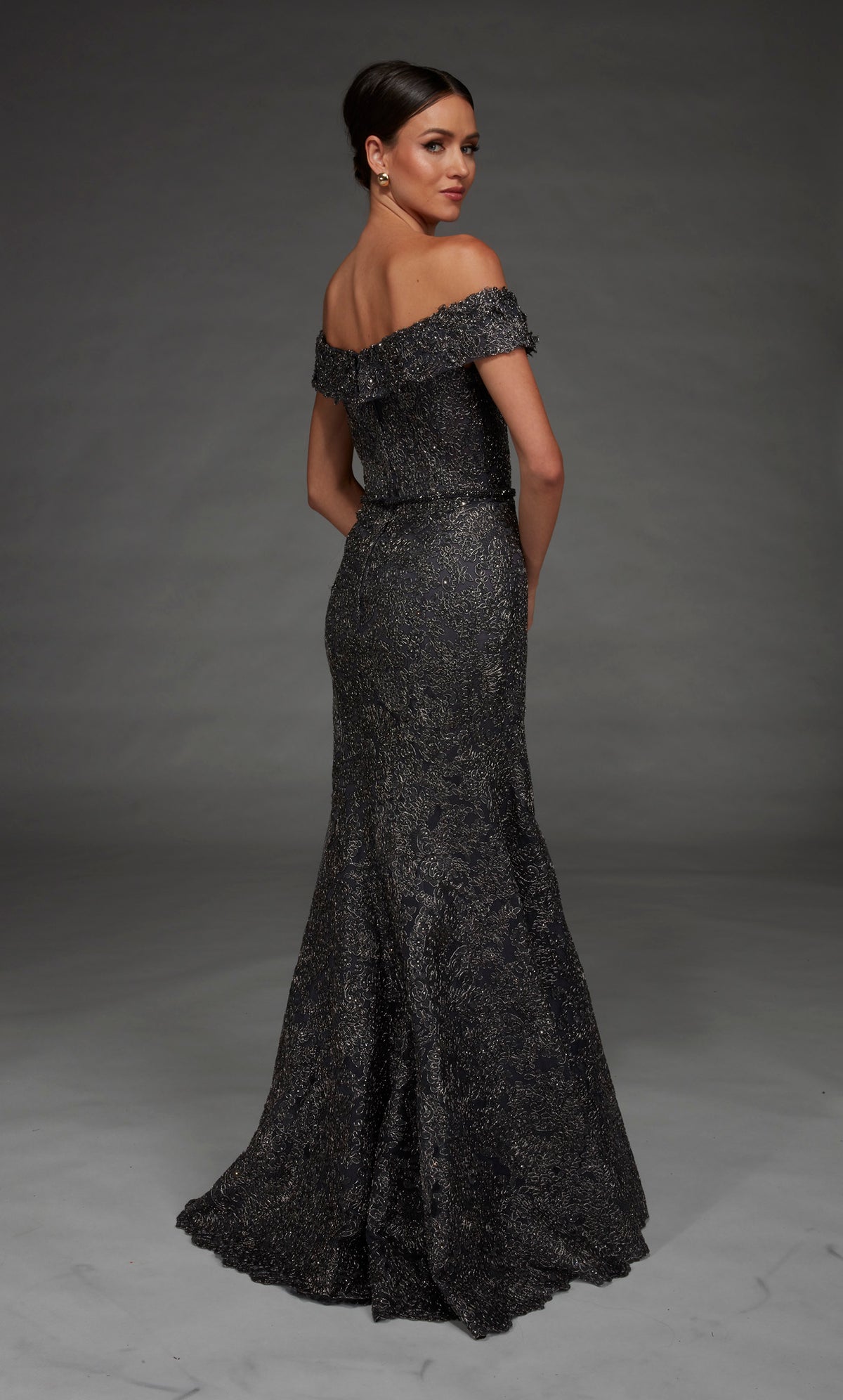 ALYCE Paris 55007 Special Occasion Off The Shoulder Neckline Corset Mermaid Dress