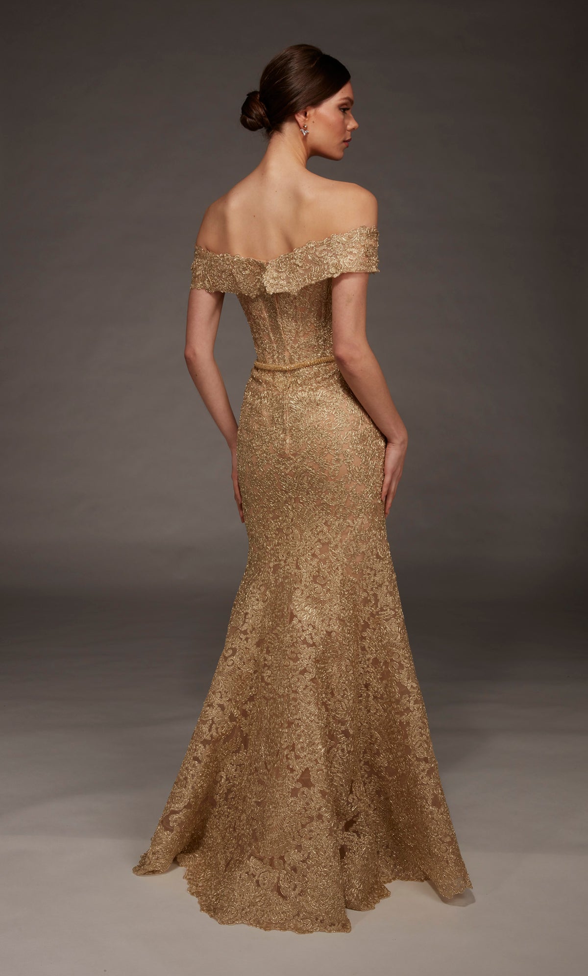ALYCE Paris 55007 Special Occasion Off The Shoulder Neckline Corset Mermaid Dress