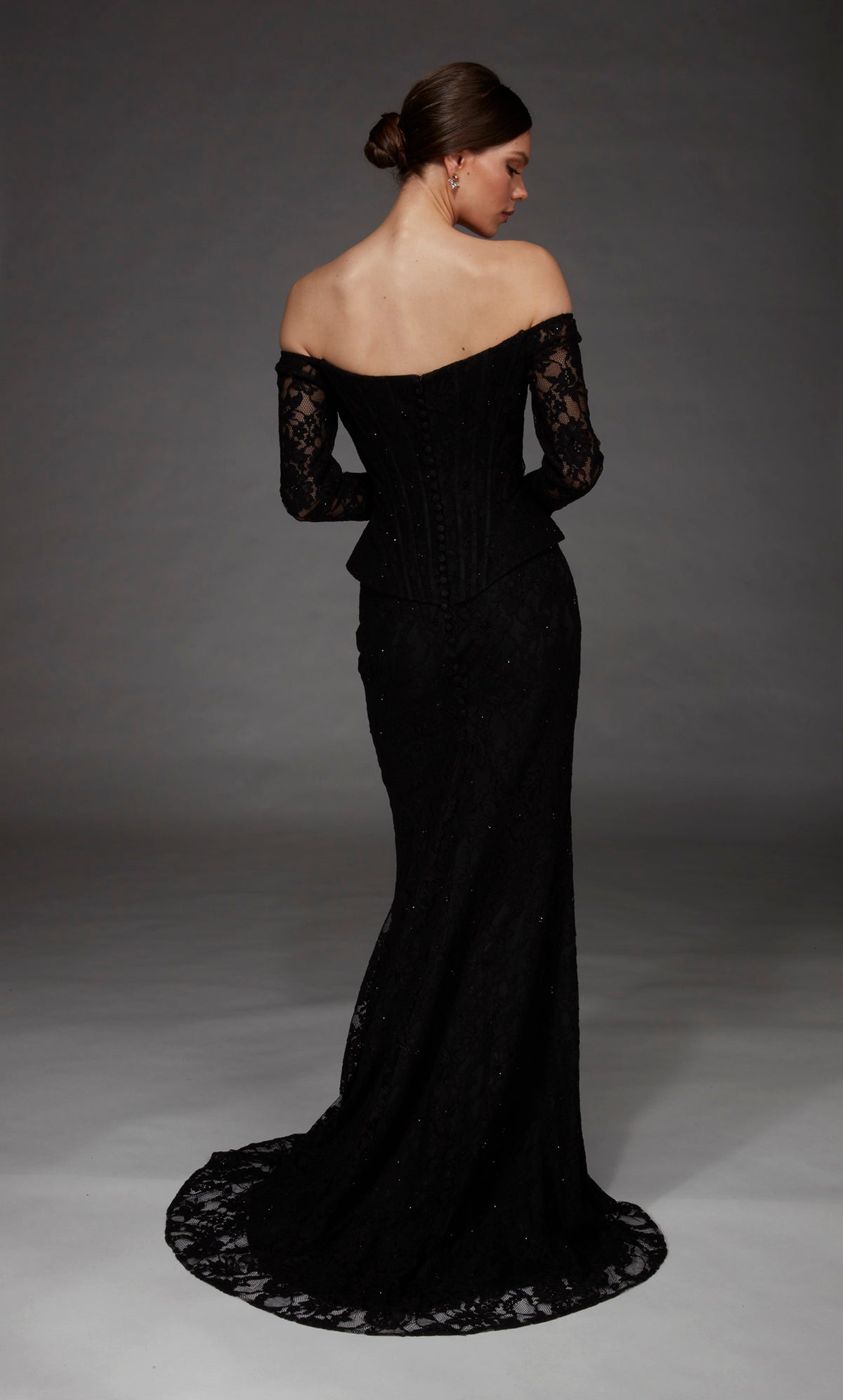 ALYCE Paris 55018 Special Occasion Off The Shoulder Neckline Peplum Straight Dress