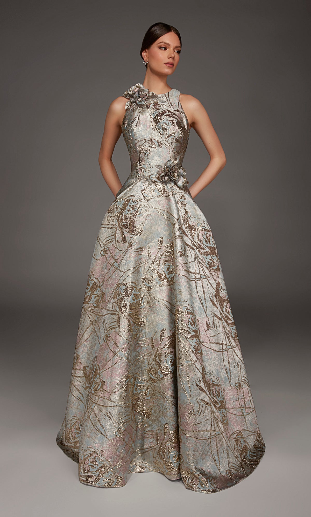 ALYCE Paris 55027 Special Occasion High Neckline Elegant A Line Dress