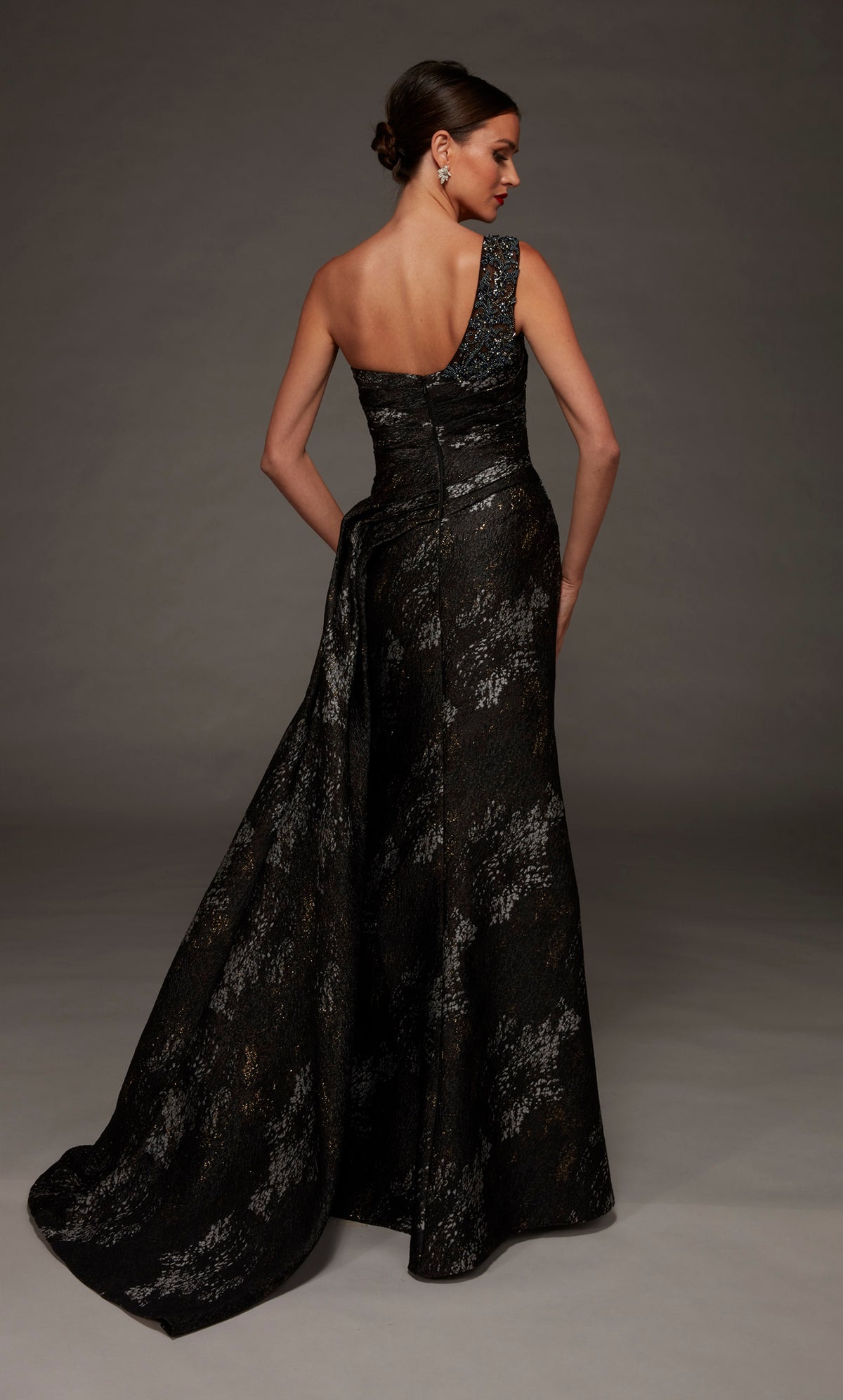 ALYCE Paris 55033 Special Occasion One Shoulder Neckline Modest A Line Dress