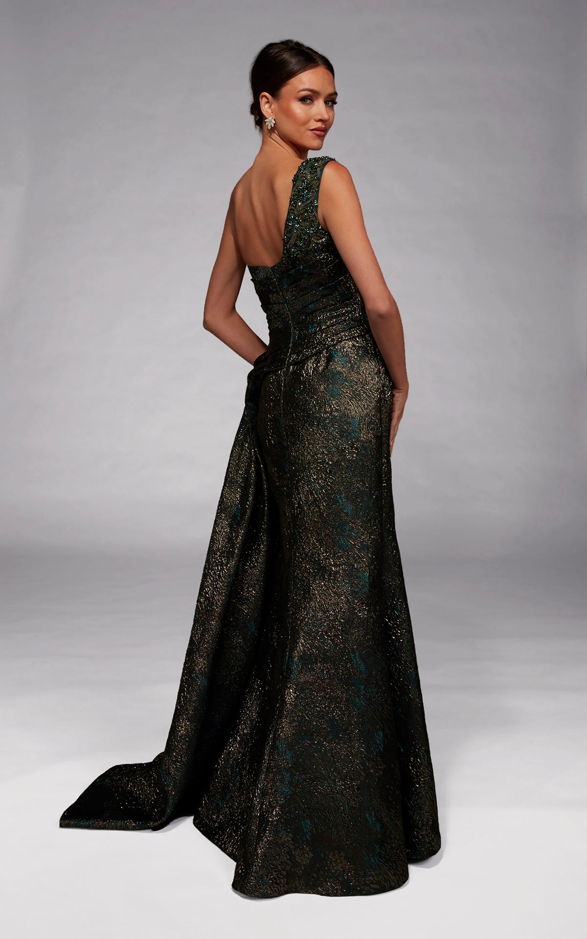 ALYCE Paris 55033 One Shoulder Neckline Modest A Line Dress