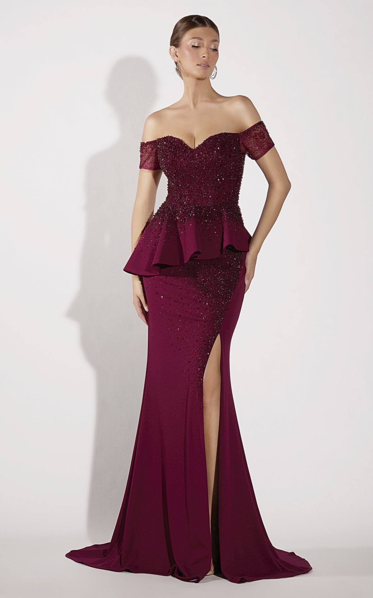 ALYCE Paris 55050 One Shoulder Neckline Ruffles Flowy Dress