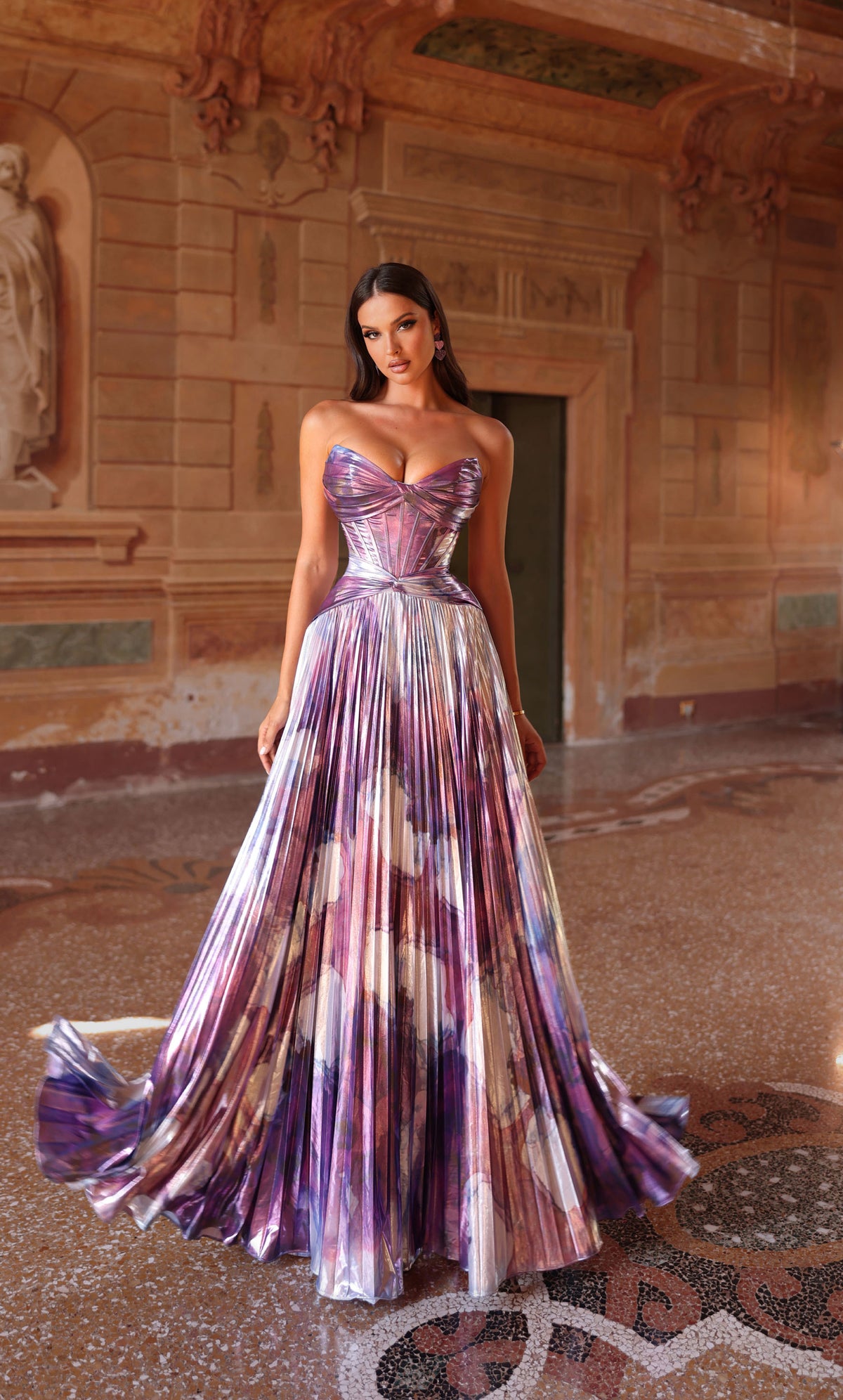 Alyce Paris 61779 Alyce Long sin tirantes elegante un vestido de línea