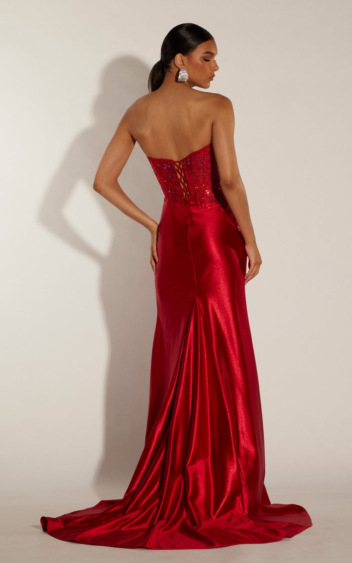ALYCE Paris 62027 Alyce Long Scoop Neckline Illusion Straight Dress
