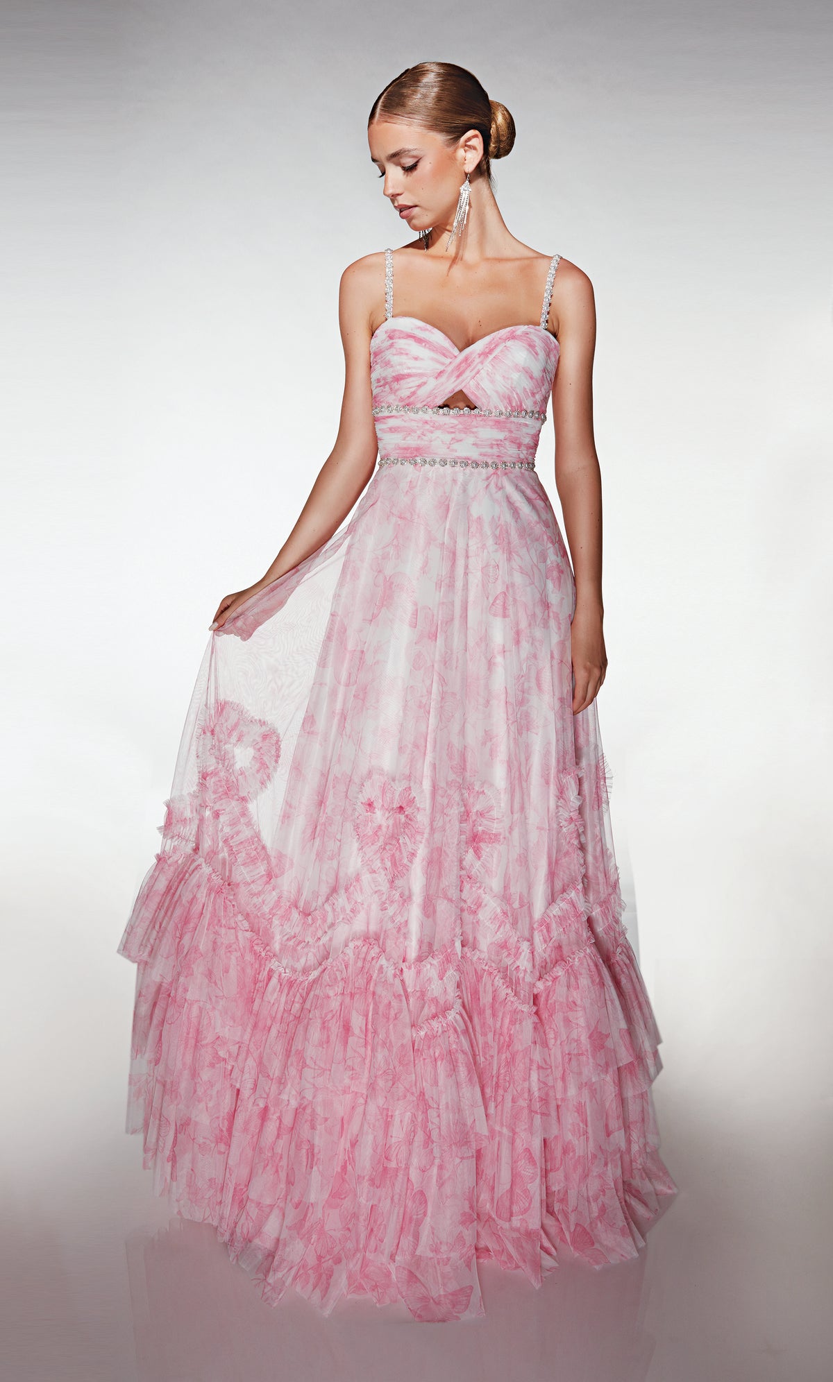ALYCE Paris 62063 Alyce Long Sweetheart Neckline Ruffles A Line Dress