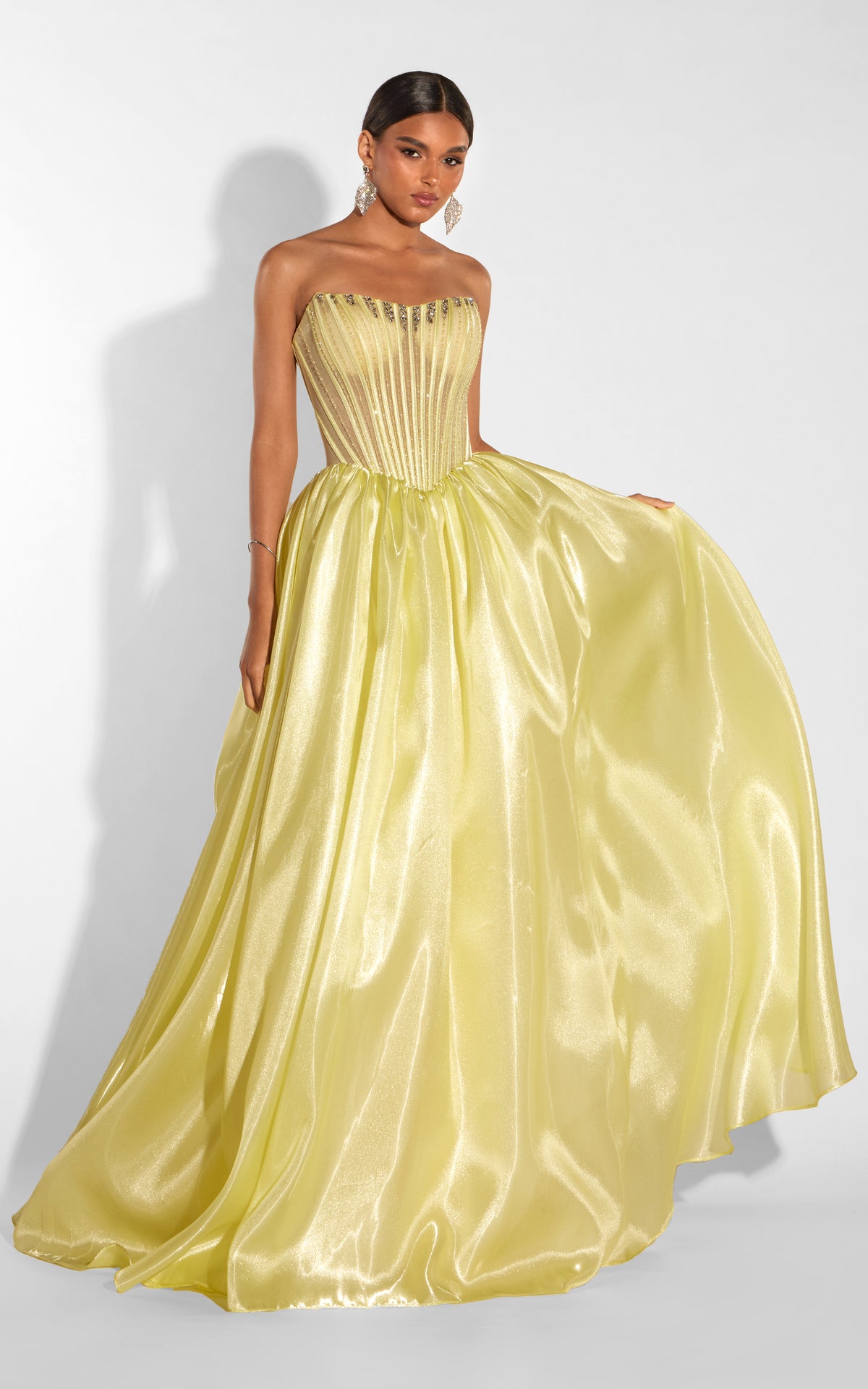 ALYCE Paris 62257 Alyce Long Cat-eye Neckline Elegant Ballgown Dress