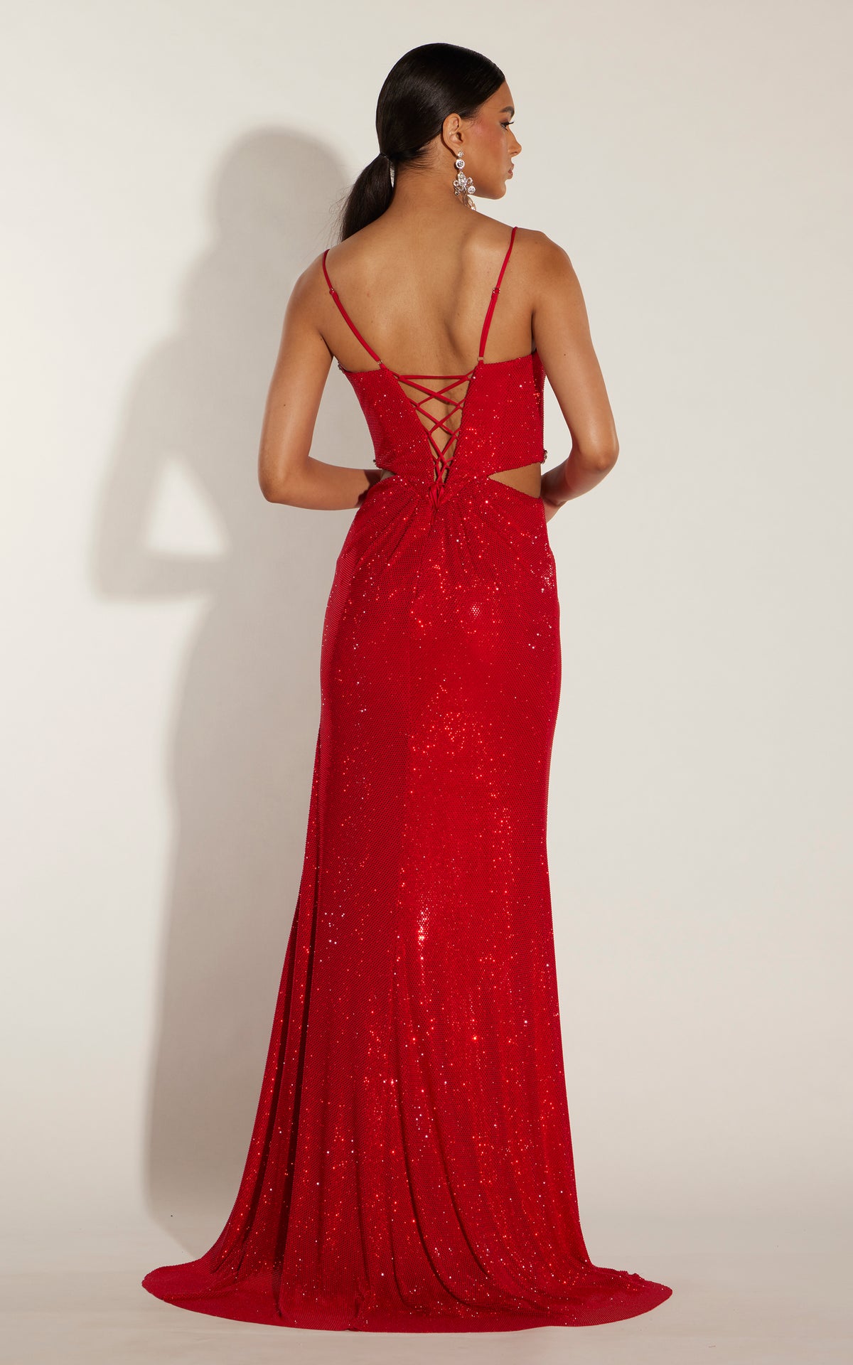 ALYCE Paris 62287 Alyce Long Plunging Neckline Sexy Straight Dress
