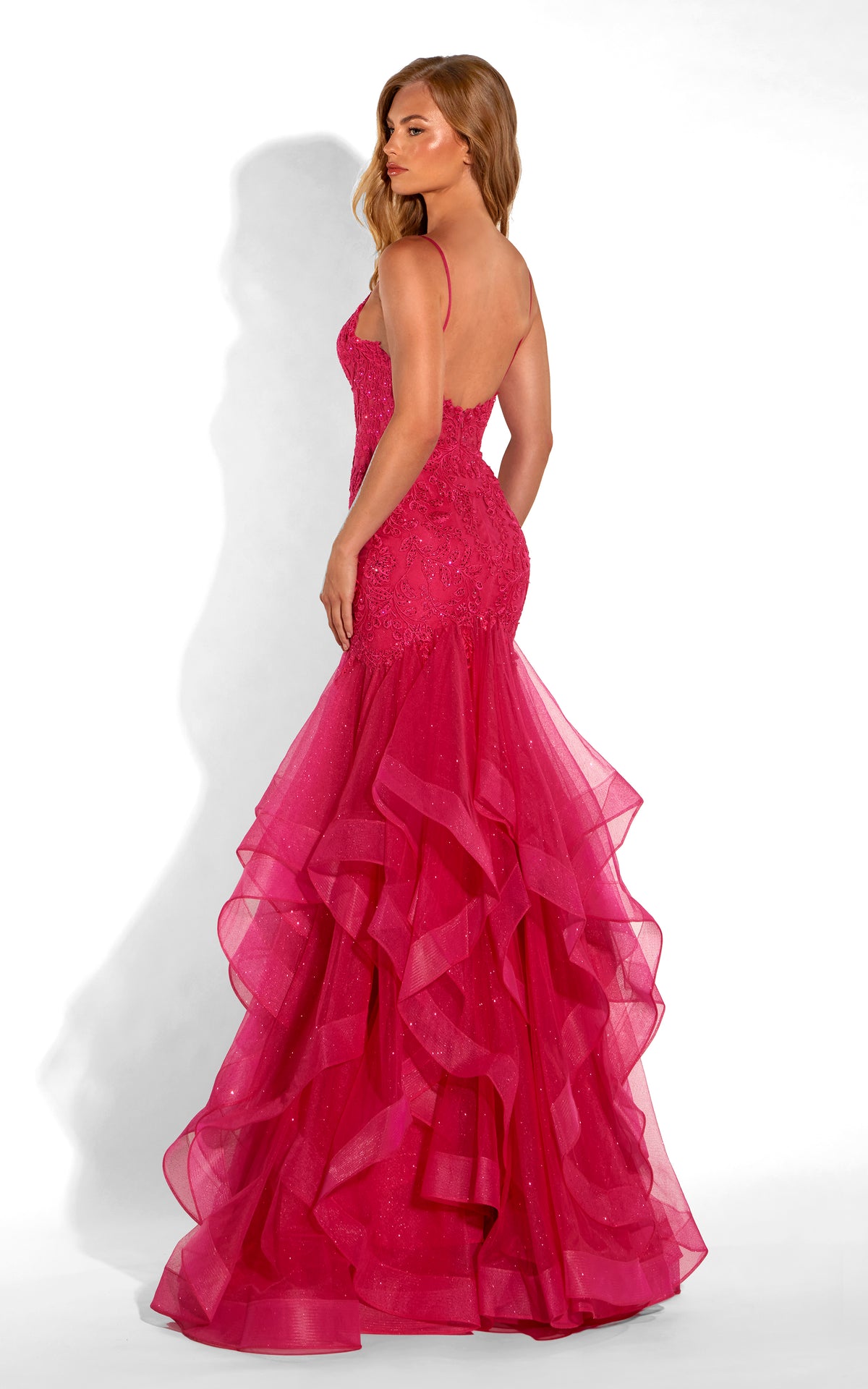 ALYCE Paris 62329 Alyce Long Sweetheart Neckline Waterfall Mermaid Dress