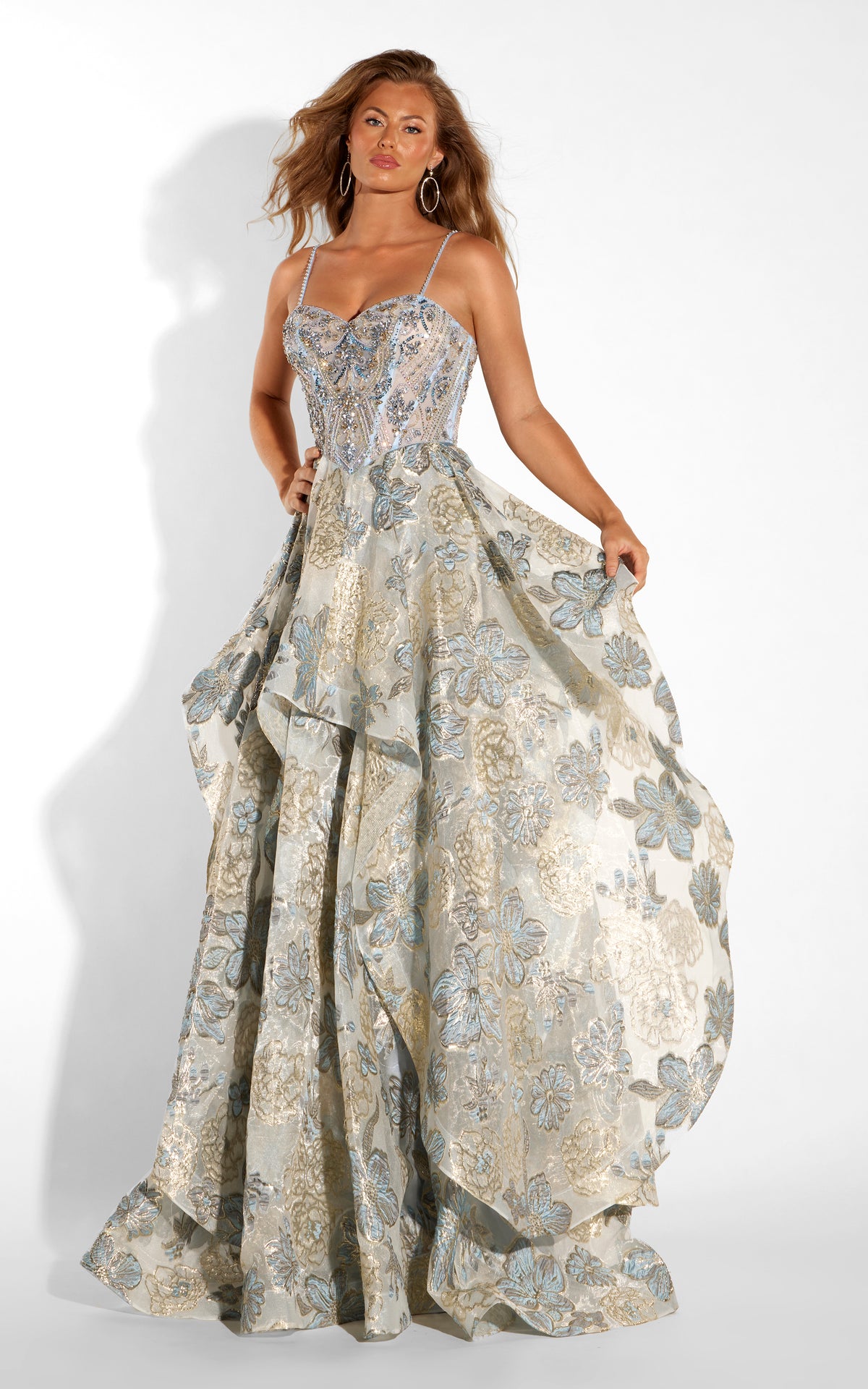 ALYCE Paris 62340 Alyce Long Sweetheart Neckline Waterfall Ballgown Dress