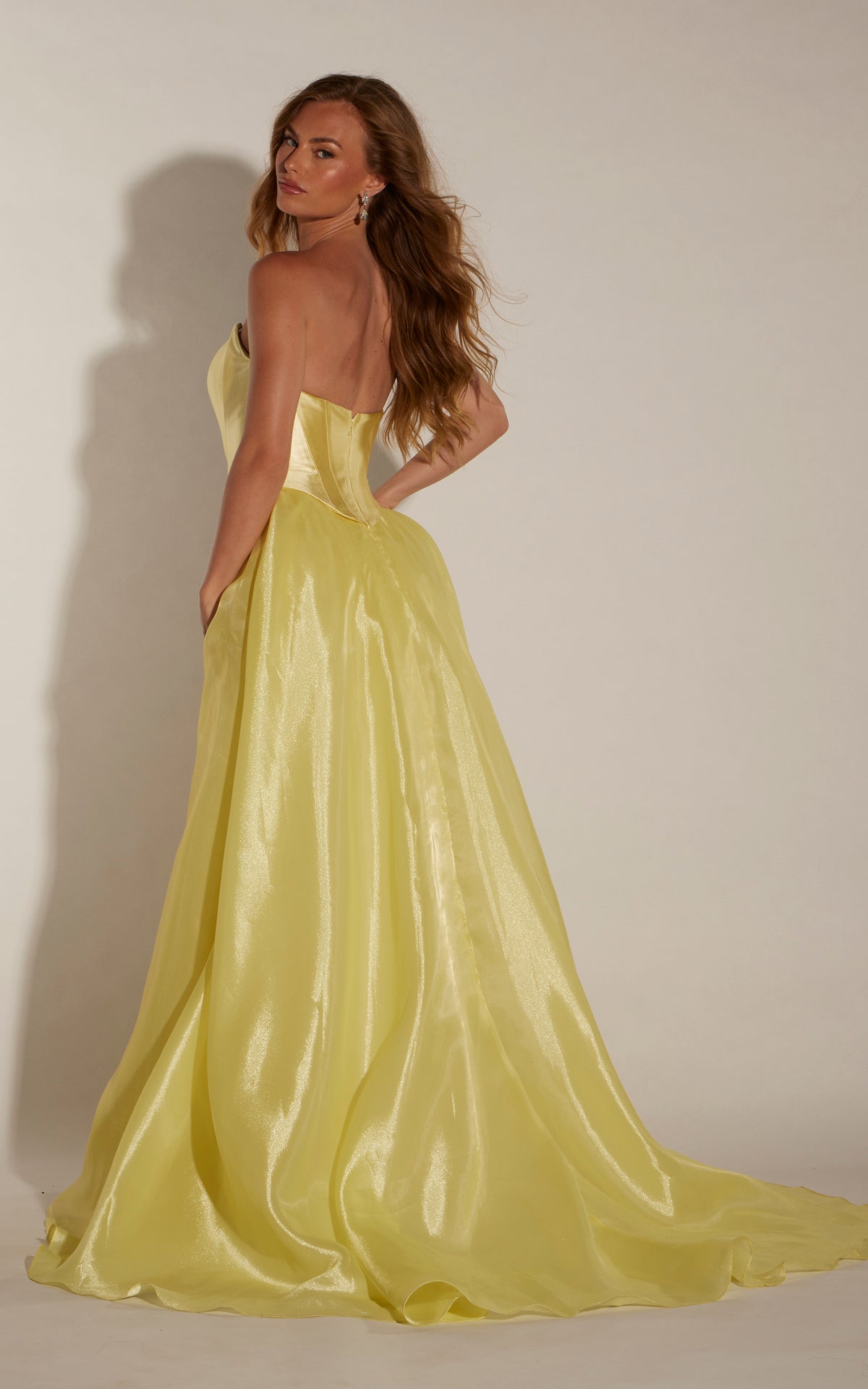 ALYCE Paris 62418 Alyce Long Scooped Neckline Embellished A Line Dress