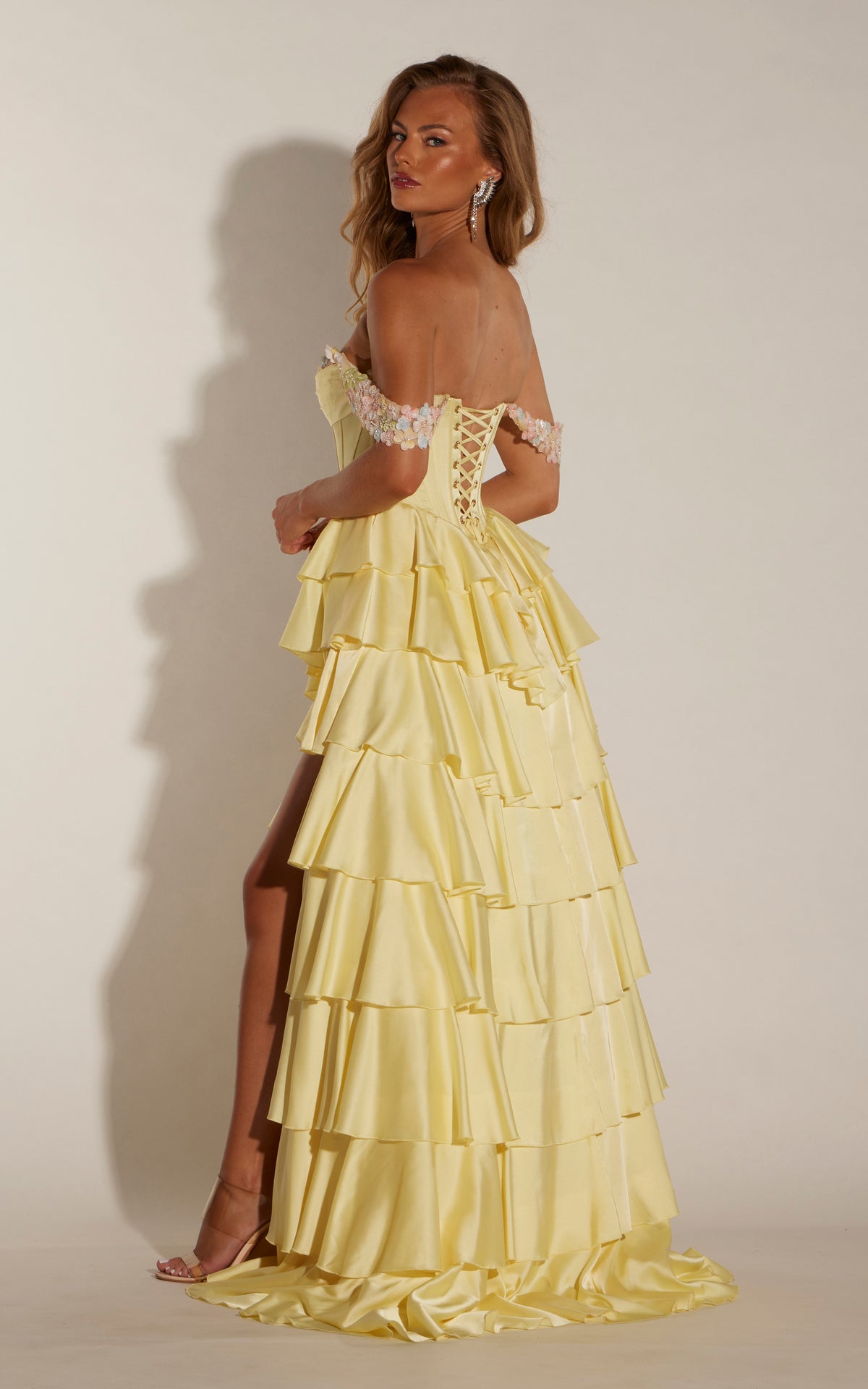 ALYCE Paris 62419 Alyce Long Sweetheart Neckline Ruffles A Line Dress
